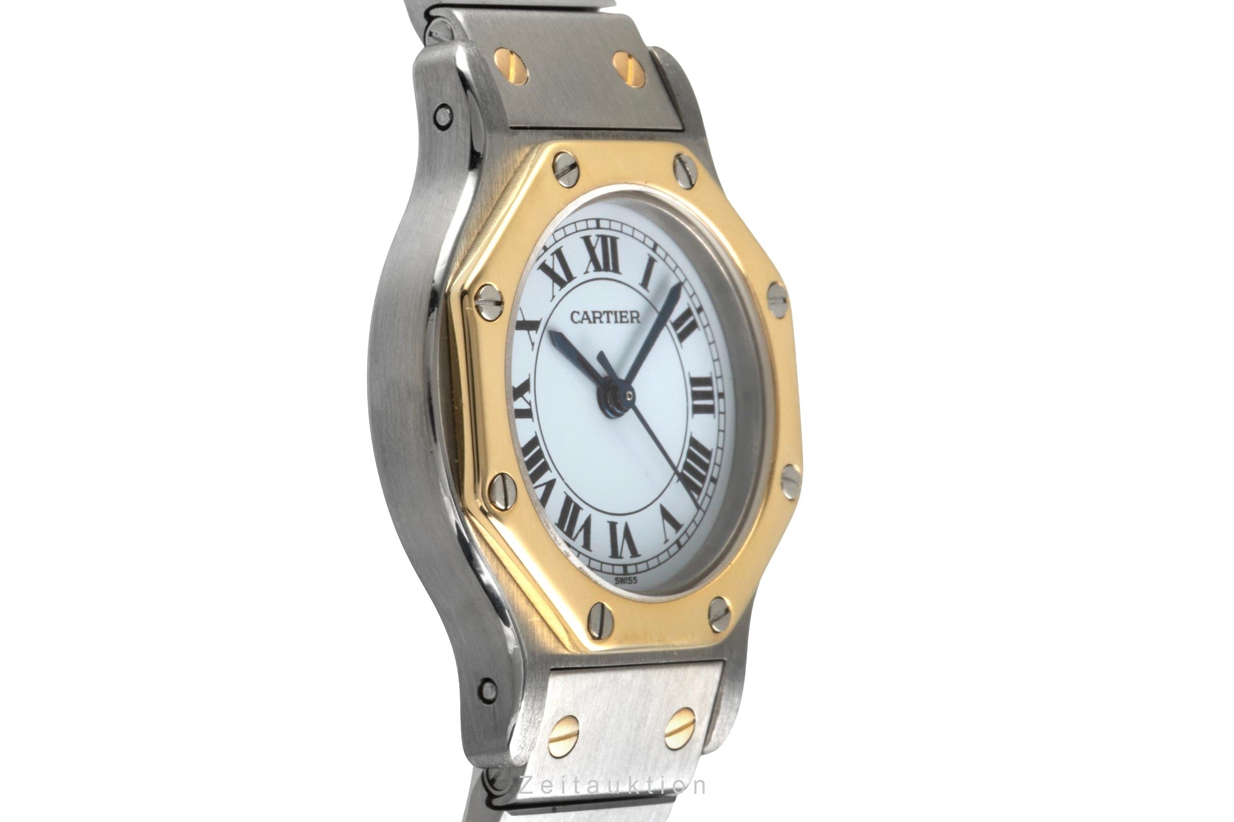 Cartier Santos steel / gold automatic women's watch 0907  [2601757]