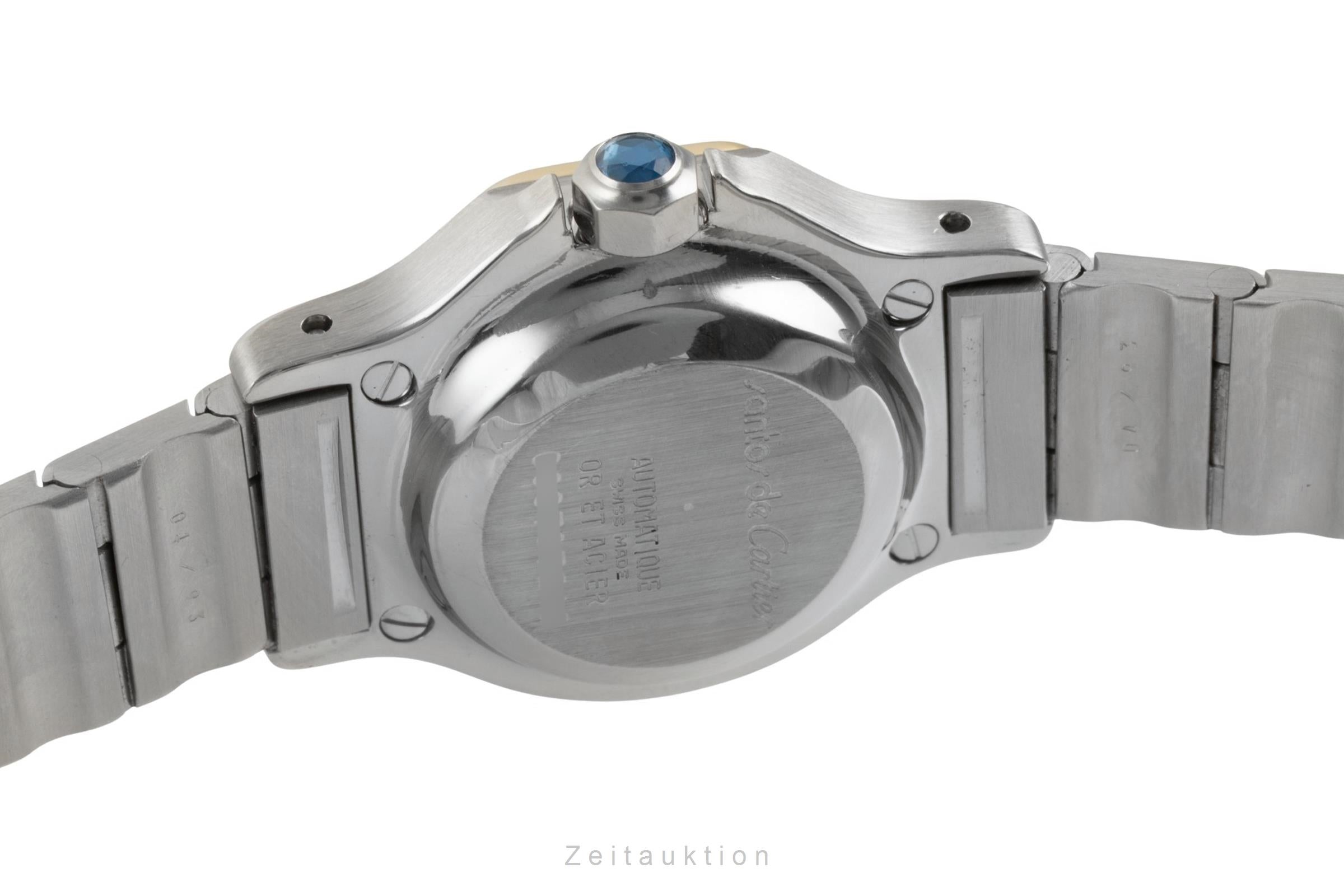 Cartier Santos steel / gold automatic women's watch 0907  [2601757]