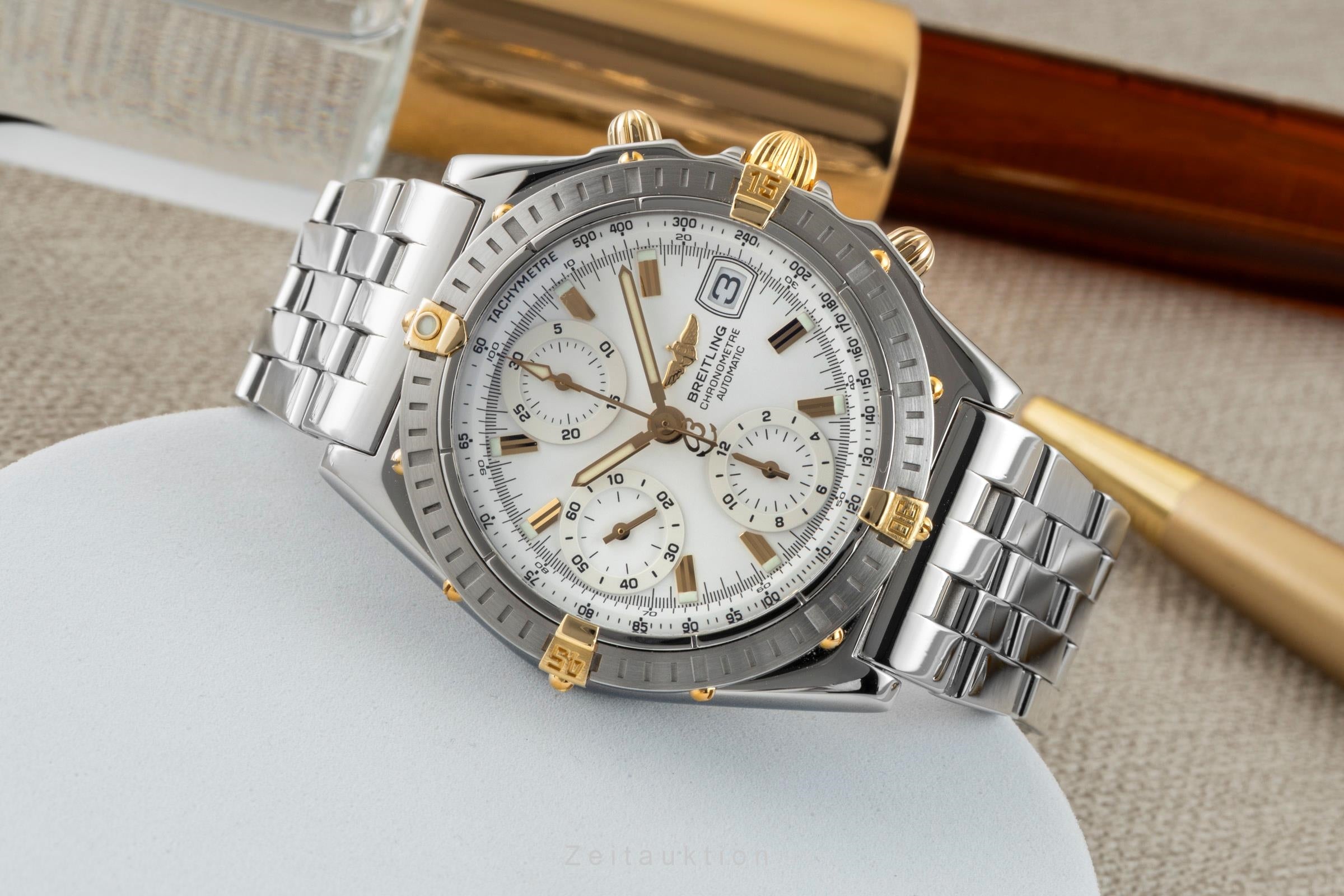 Breitling Chronomat chronograph steel / gold automatic men's watch B13352  [2601758]