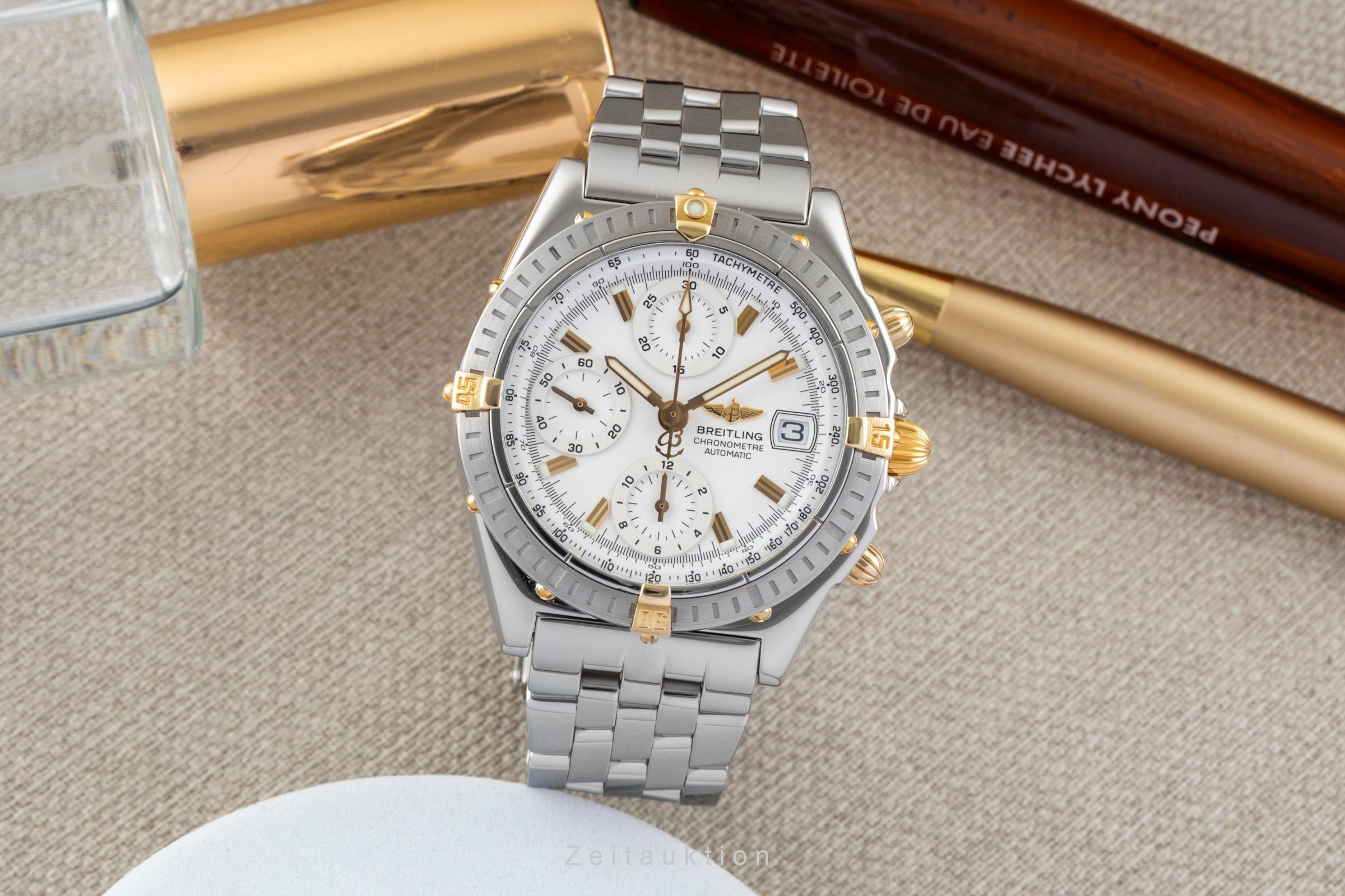 Breitling Chronomat chronograph steel / gold automatic men's watch B13352  [2601758]