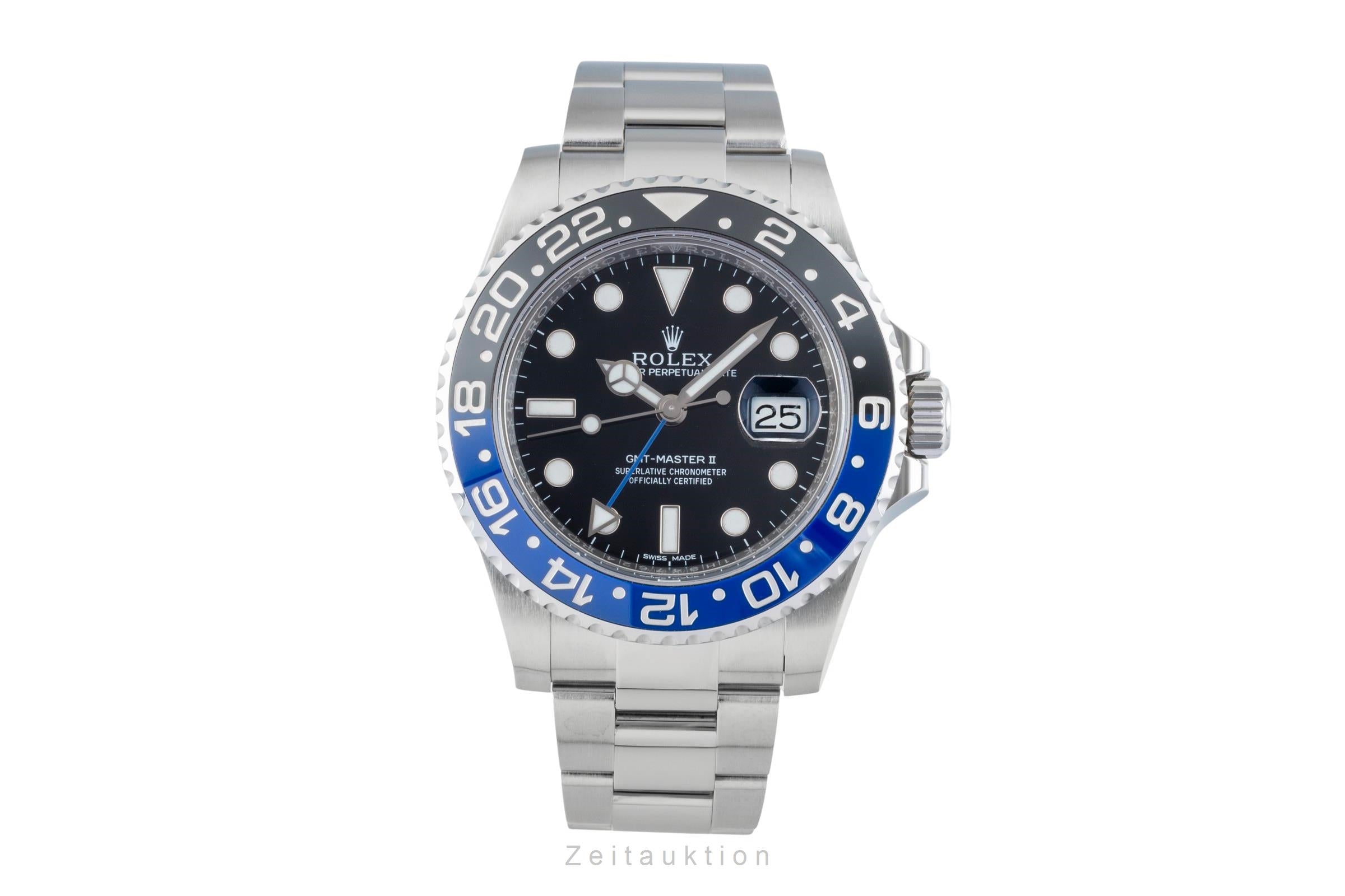 Rolex GMT-Master II steel automatic men's watch 116710BLNR  [2601759]