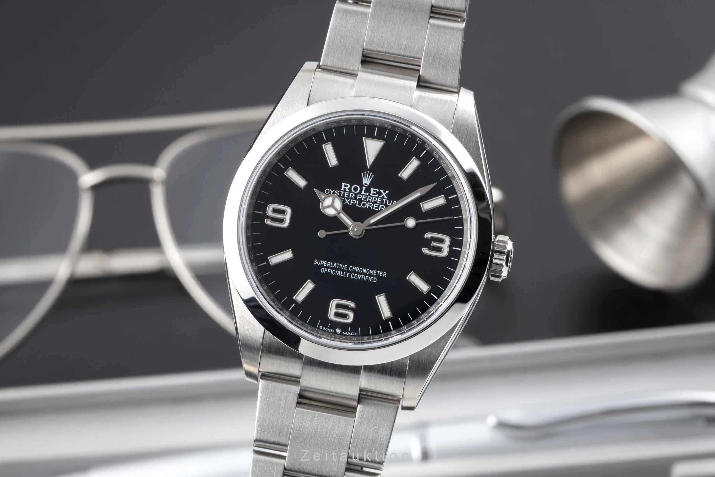 Rolex Explorer Oyster Edelstahl Automatik Herren Ref. 124270 Box & Papiere 2022 [2601761]