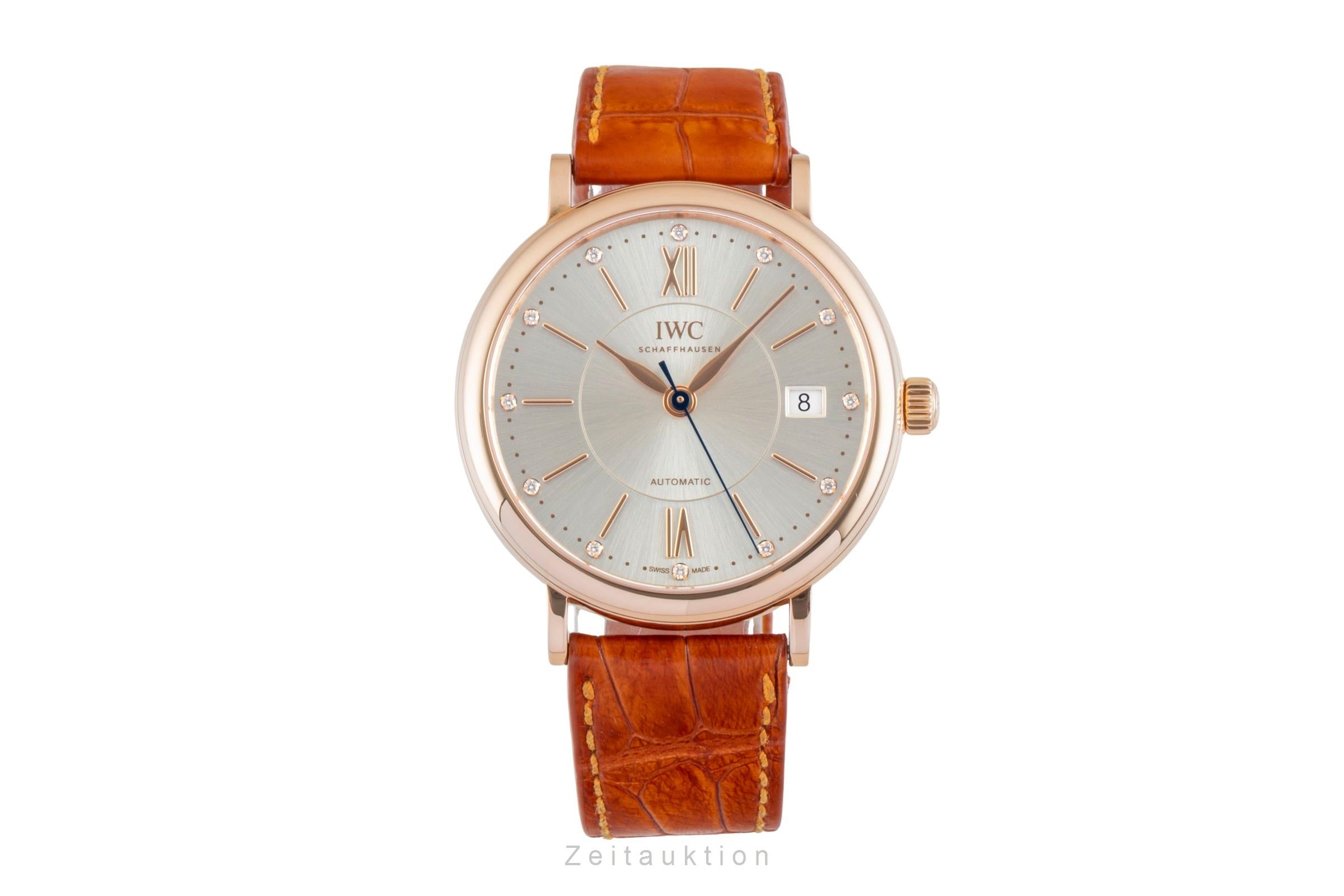 IWC Portofino 18k (0,750) Roségold Diamanten Automatik Ref IW458105 Papiere 2016 [2601765]