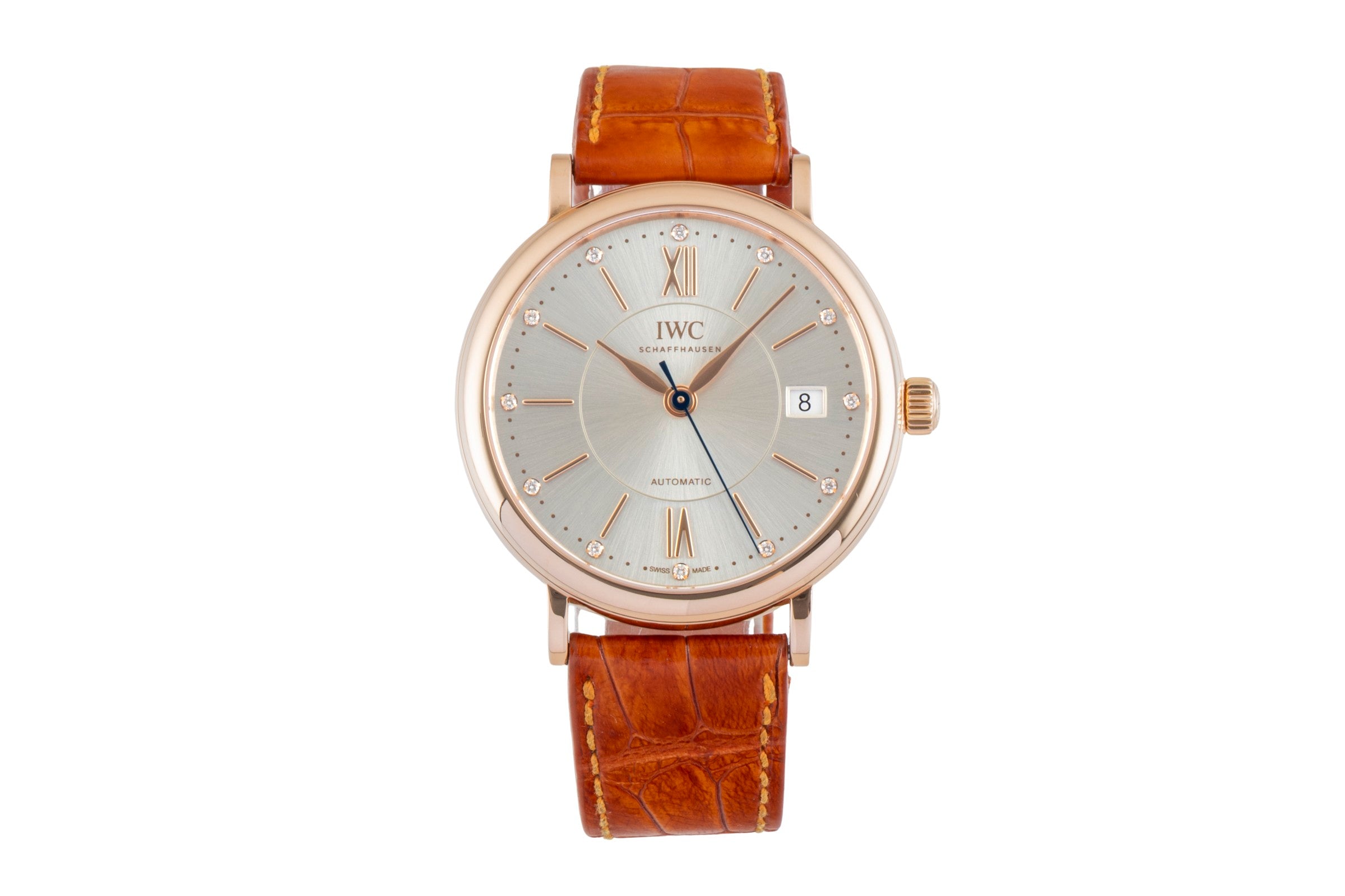 IWC Portofino 18k (0,750) Roségold Diamanten Automatik Ref IW458105 Papiere 2016 [2601765]
