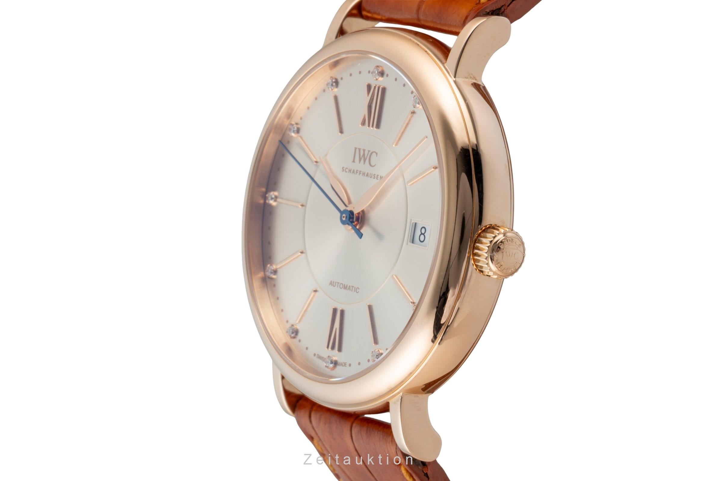 IWC Portofino 18k (0,750) Roségold Diamanten Automatik Ref IW458105 Papiere 2016 [2601765]