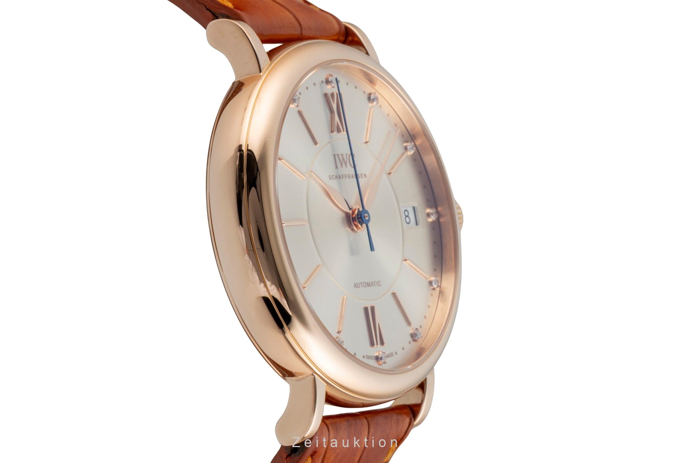 IWC Portofino 18k (0,750) Roségold Diamanten Automatik Ref IW458105 Papiere 2016 [2601765]