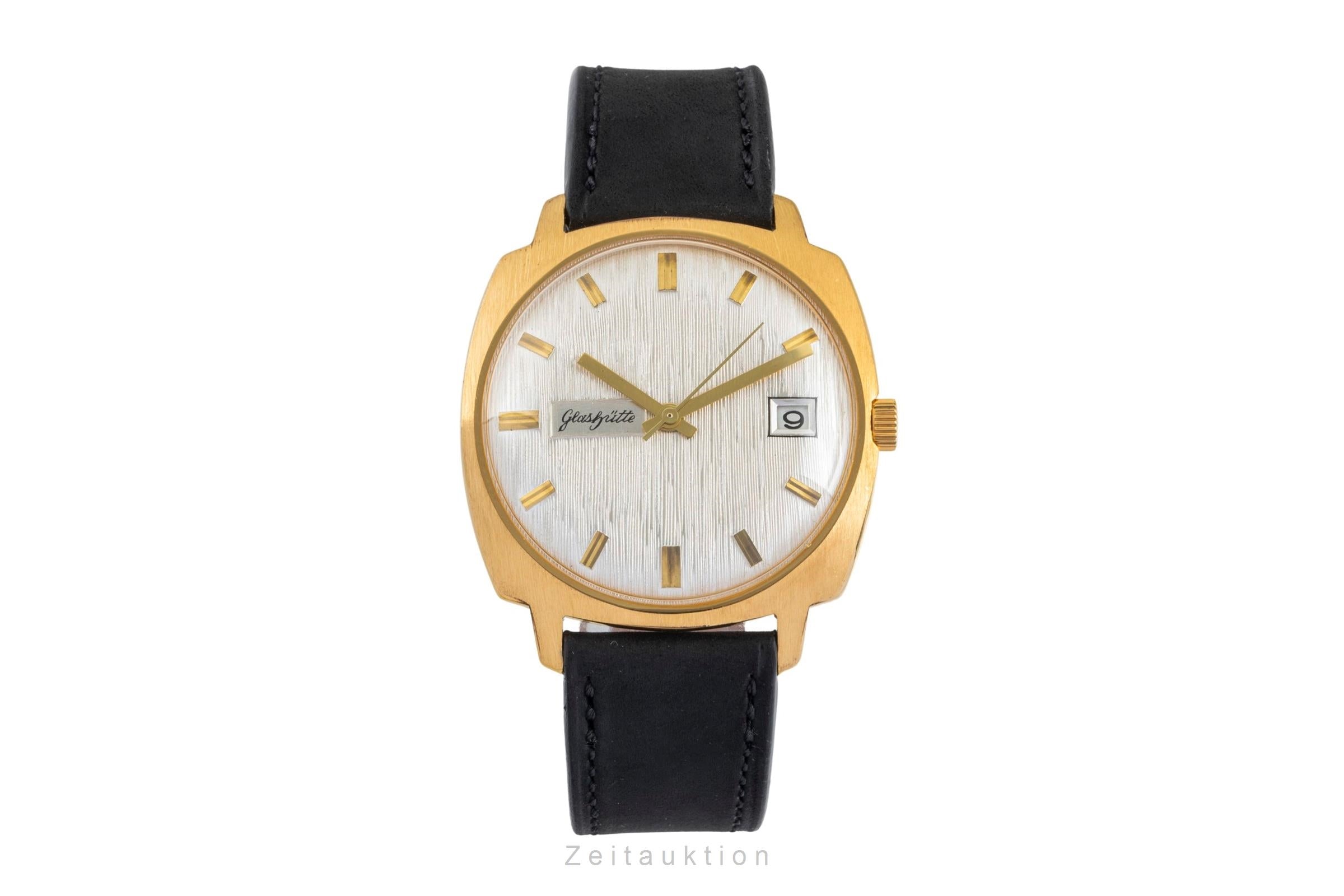 Glashütte Spezimatic latón bañado en oro automático reloj para caballeros Vintage  [2601782]