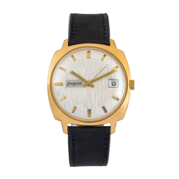 Glashütte Spezimatic latón bañado en oro automático reloj para caballeros Vintage  [2601782]