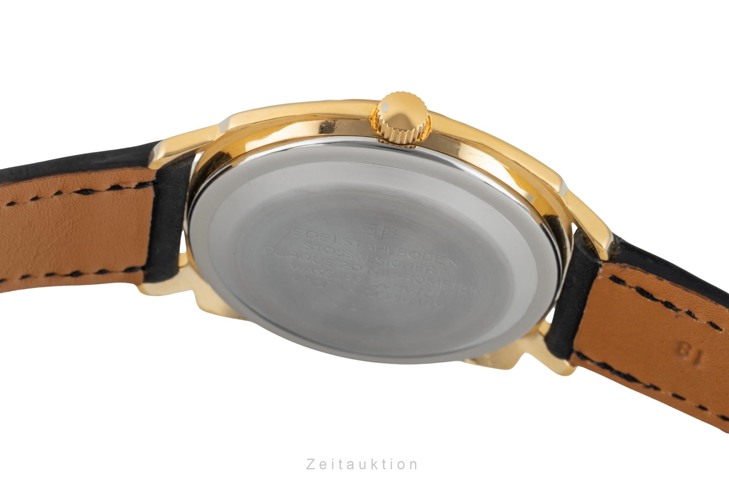 Glashütte Spezimatic latón bañado en oro automático reloj para caballeros Vintage  [2601782]