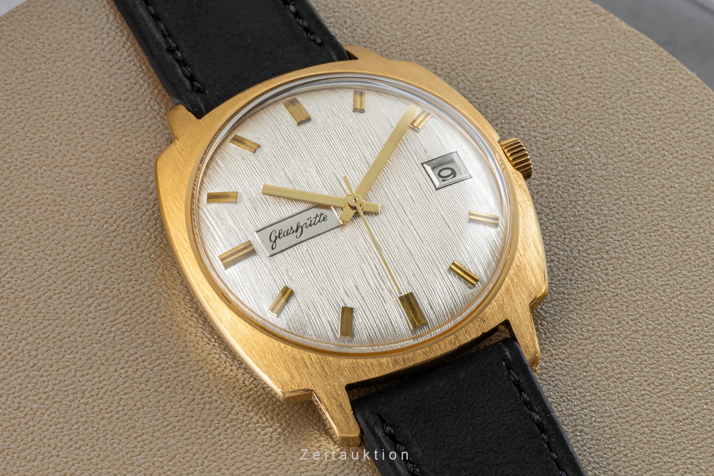 Glashütte Spezimatic latón bañado en oro automático reloj para caballeros Vintage  [2601782]