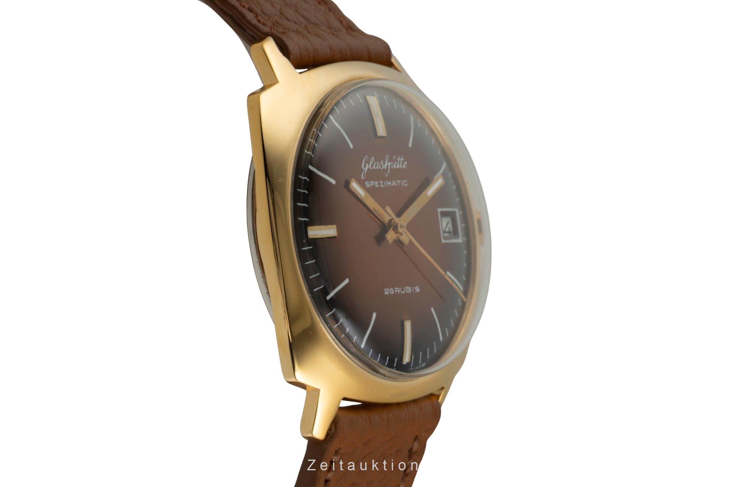 Glashütte Spezimatic latón bañado en oro automático reloj para caballeros Vintage  [2601783]