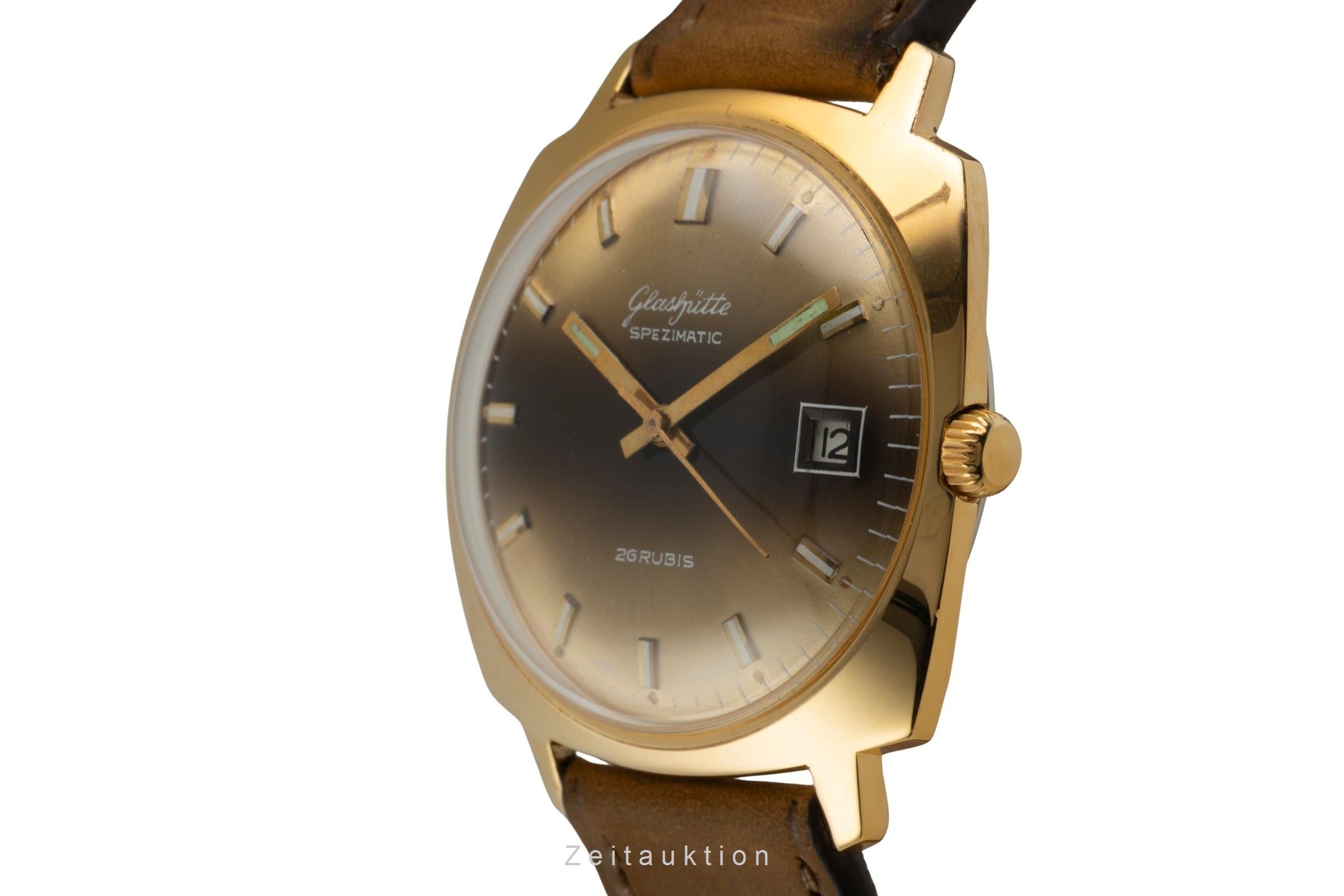 Glashütte Spezimatic latón bañado en oro automático reloj para caballeros Vintage  [2601784]