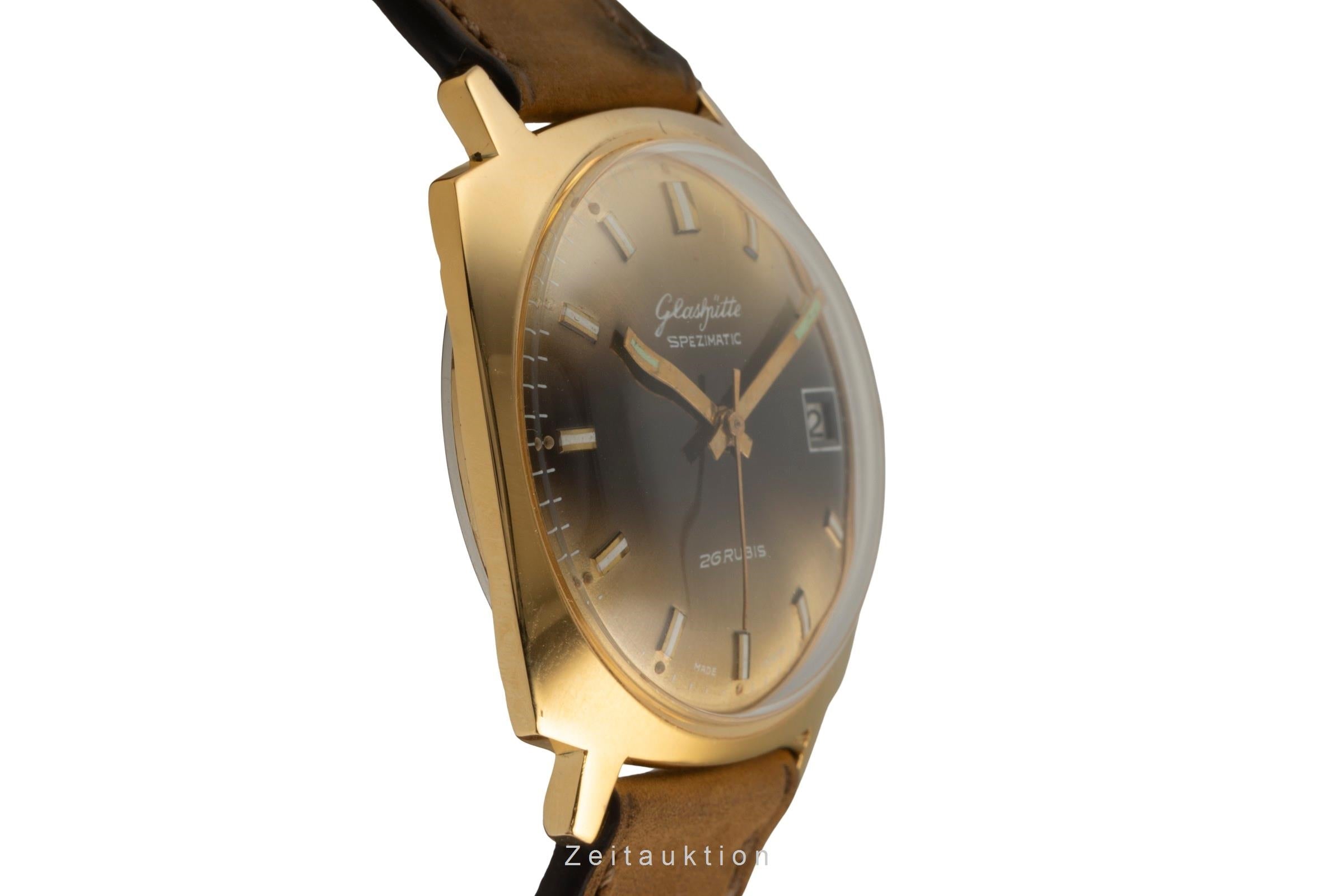 Glashütte Spezimatic latón bañado en oro automático reloj para caballeros Vintage  [2601784]