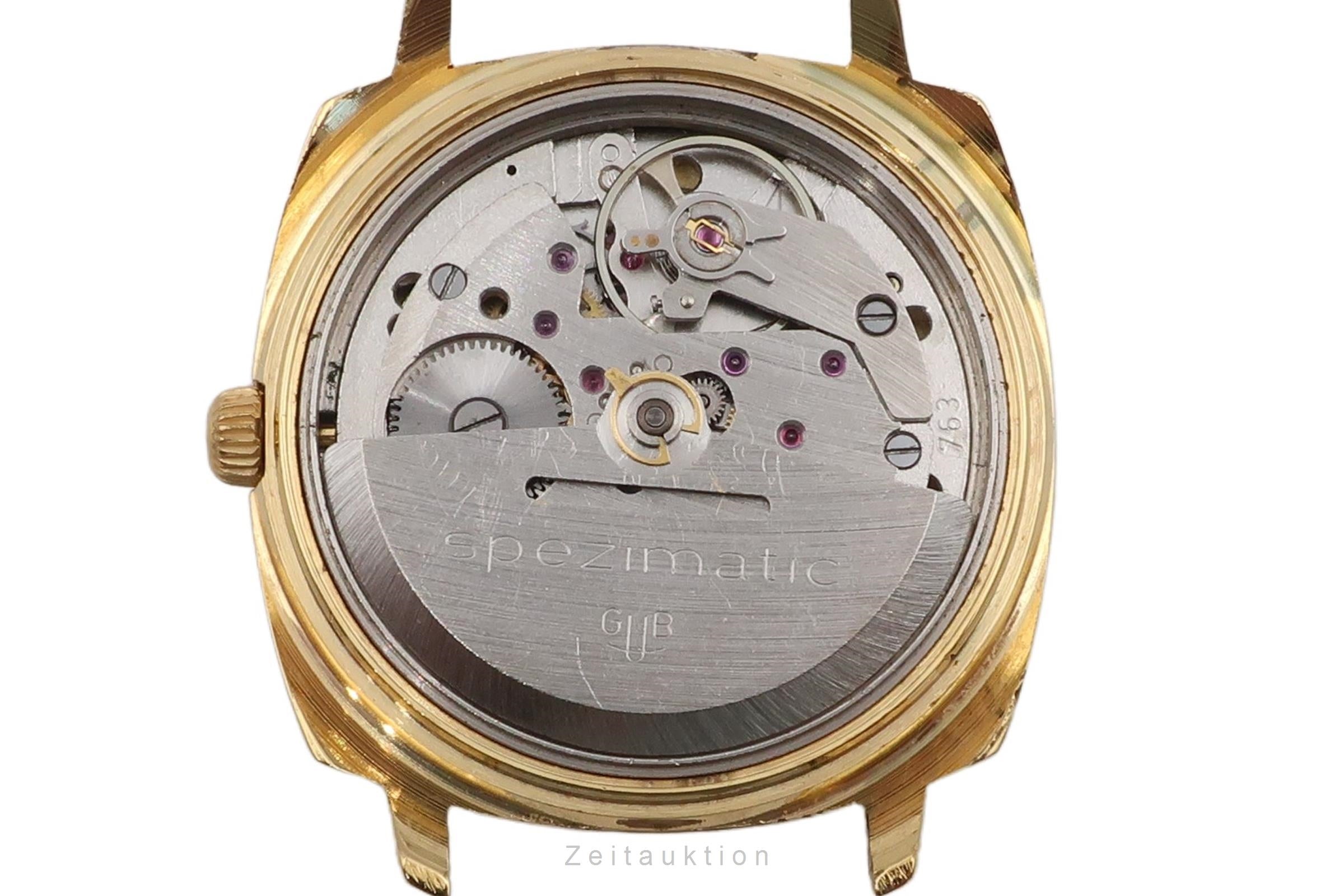 Glashütte Spezimatic latón bañado en oro automático reloj para caballeros Vintage  [2601784]