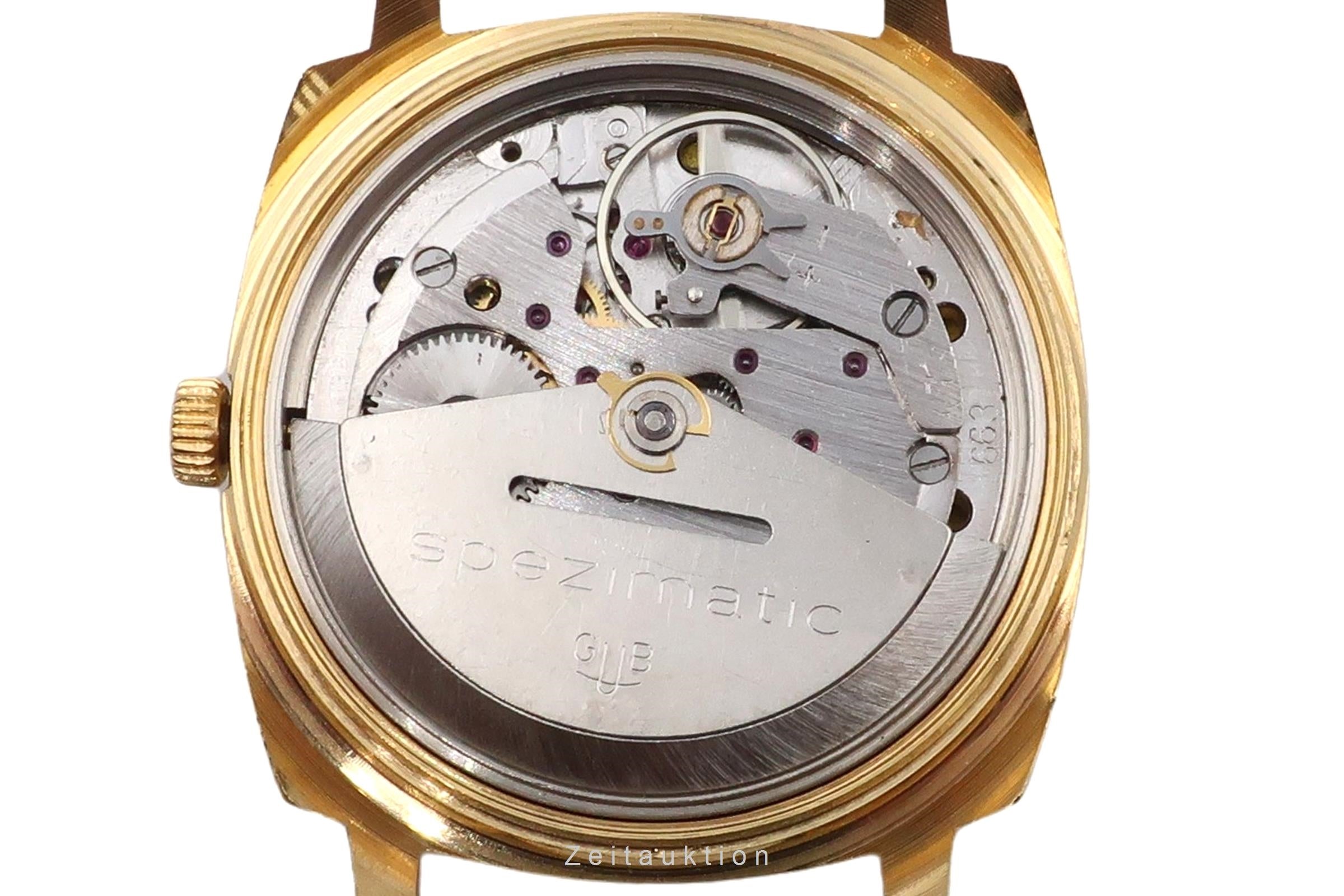Glashütte Spezimatic latón bañado en oro automático reloj para caballeros Vintage  [2601785]