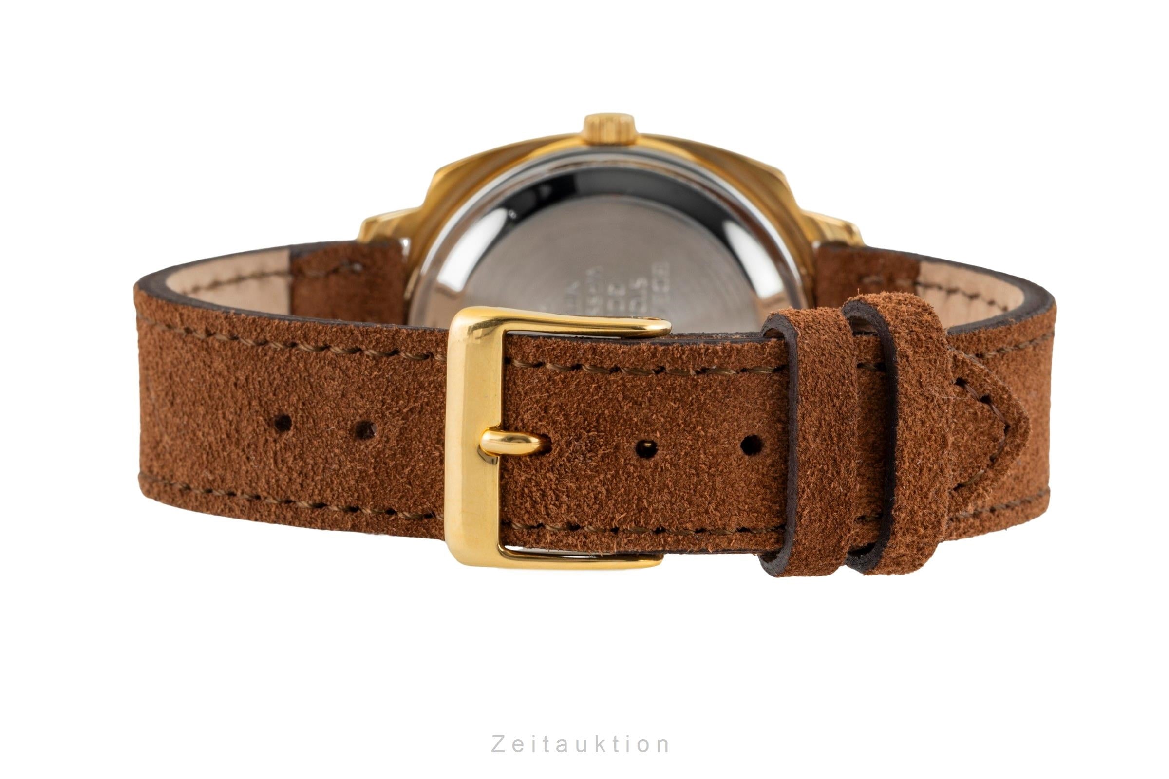 Glashütte Spezimatic latón bañado en oro automático reloj para caballeros Vintage  [2601786]