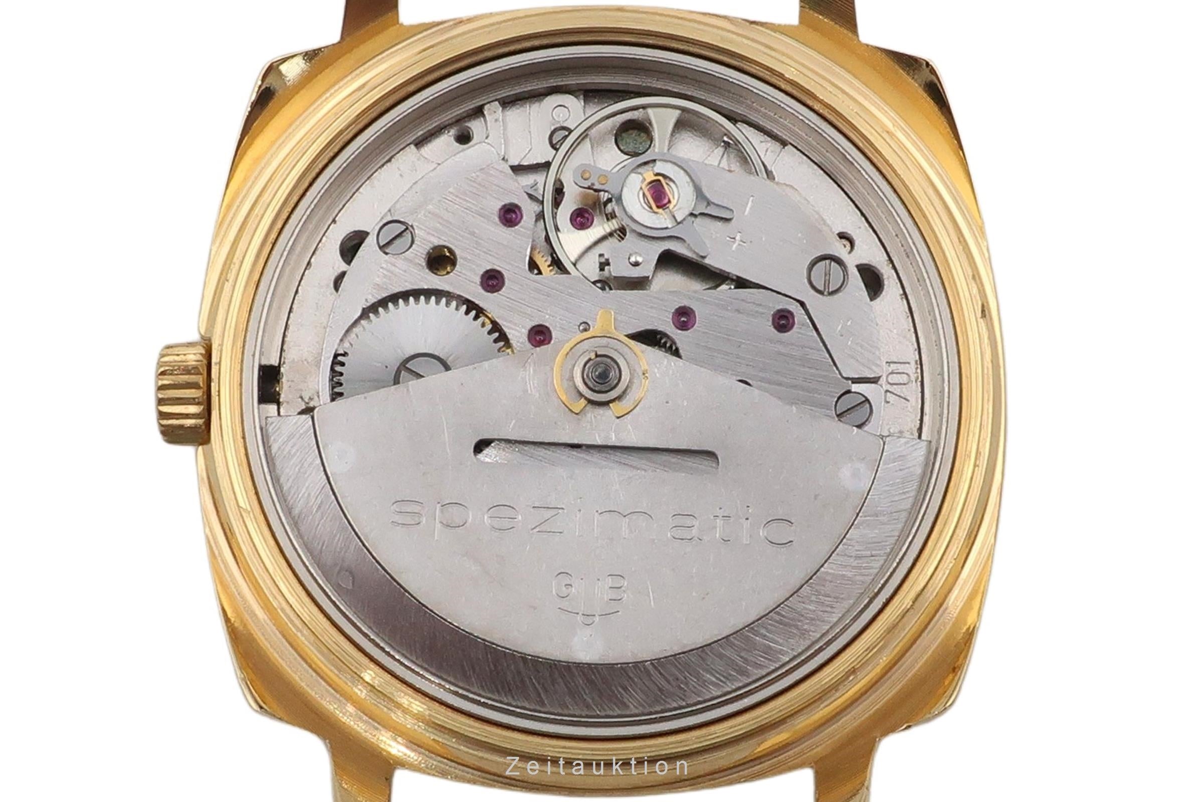 Glashütte Spezimatic latón bañado en oro automático reloj para caballeros Vintage  [2601786]