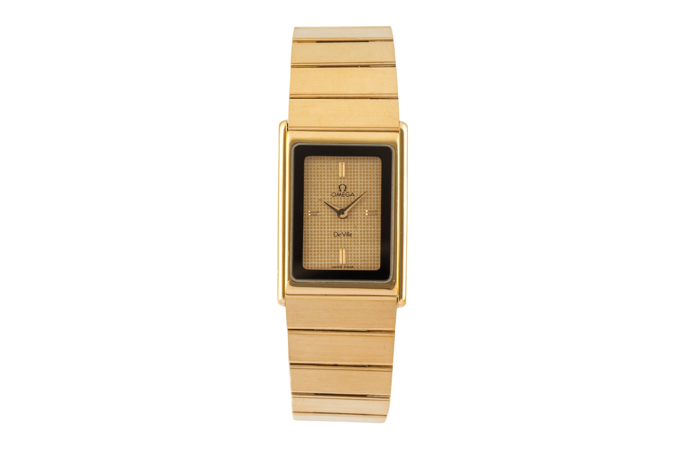 Omega De Ville latón bañado en oro cuarzo unisex 791.0868 Vintage  [2601787]