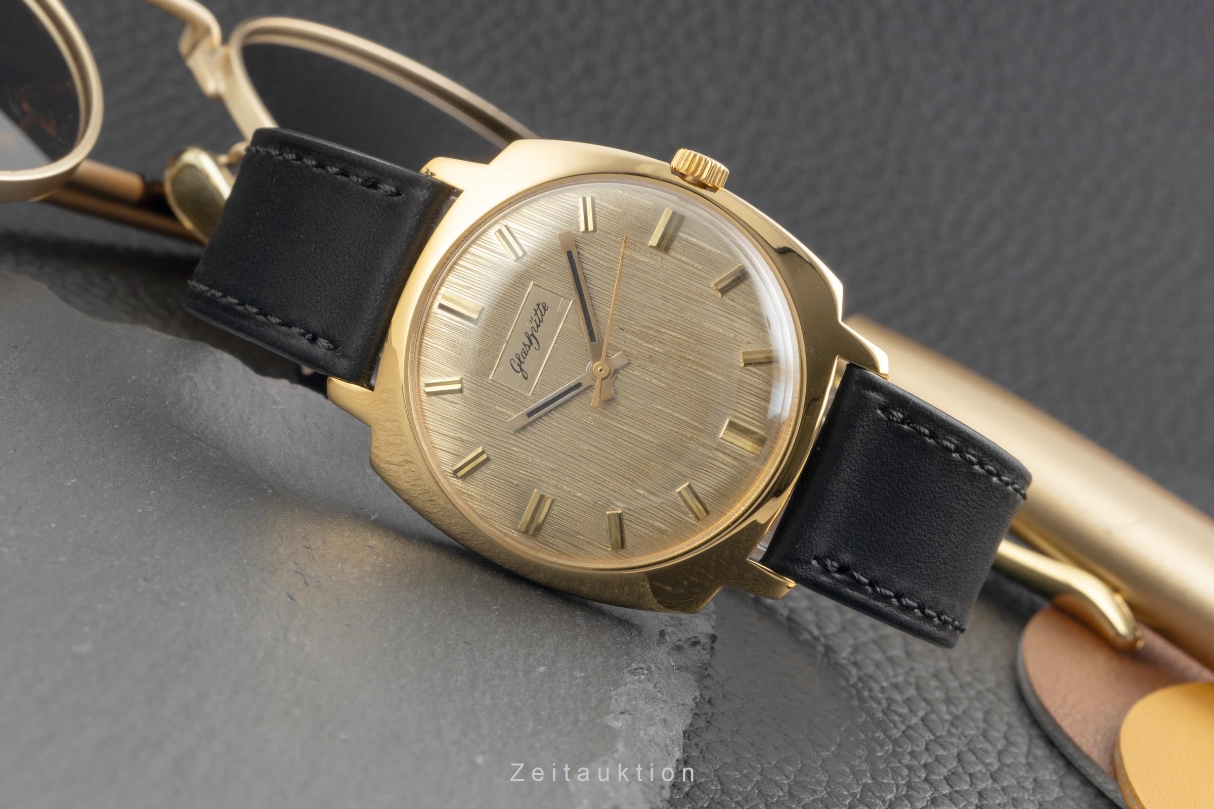 Glashütte Spezimatic latón bañado en oro automático reloj para caballeros Vintage  [2601788]