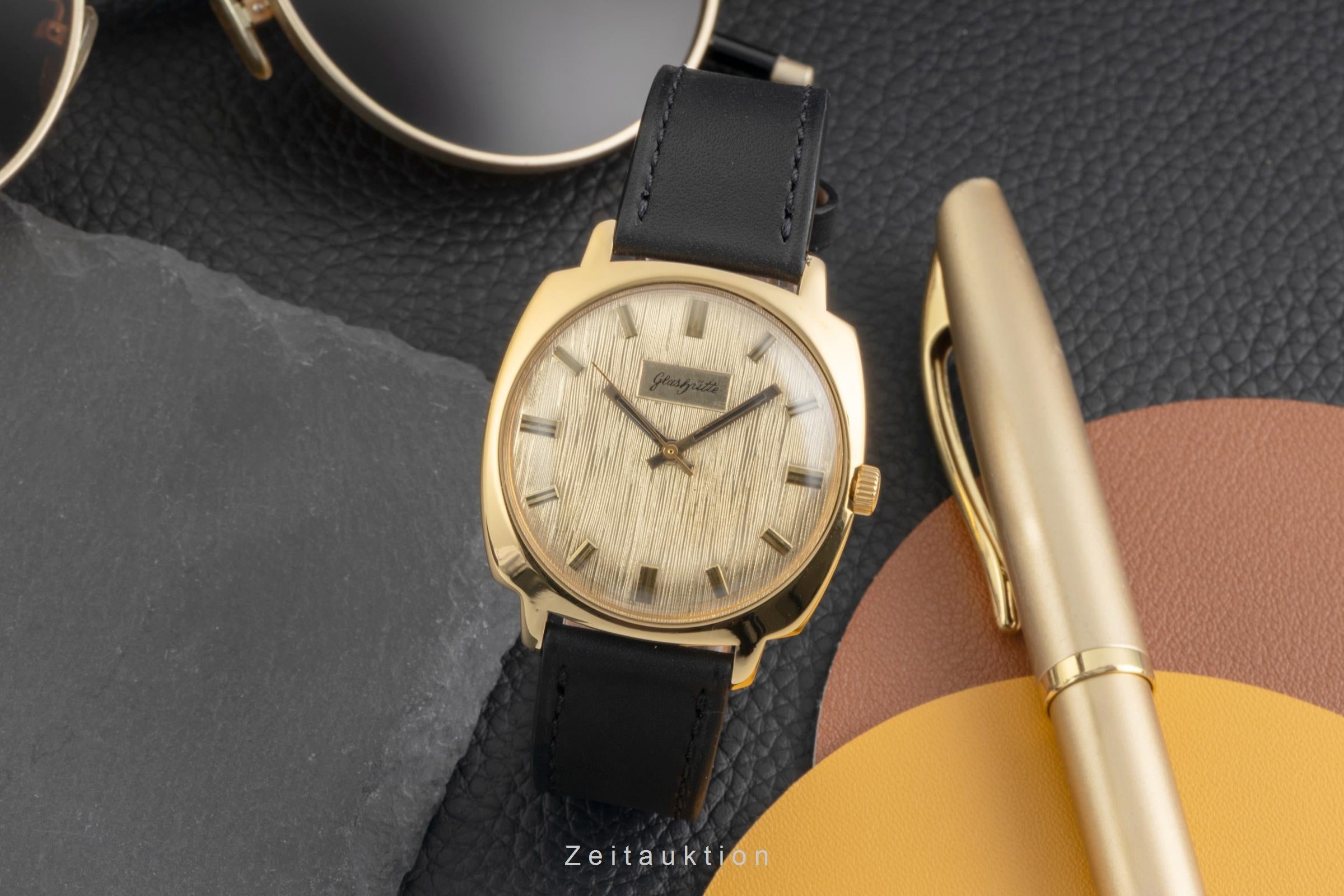 Glashütte Spezimatic latón bañado en oro automático reloj para caballeros Vintage  [2601788]