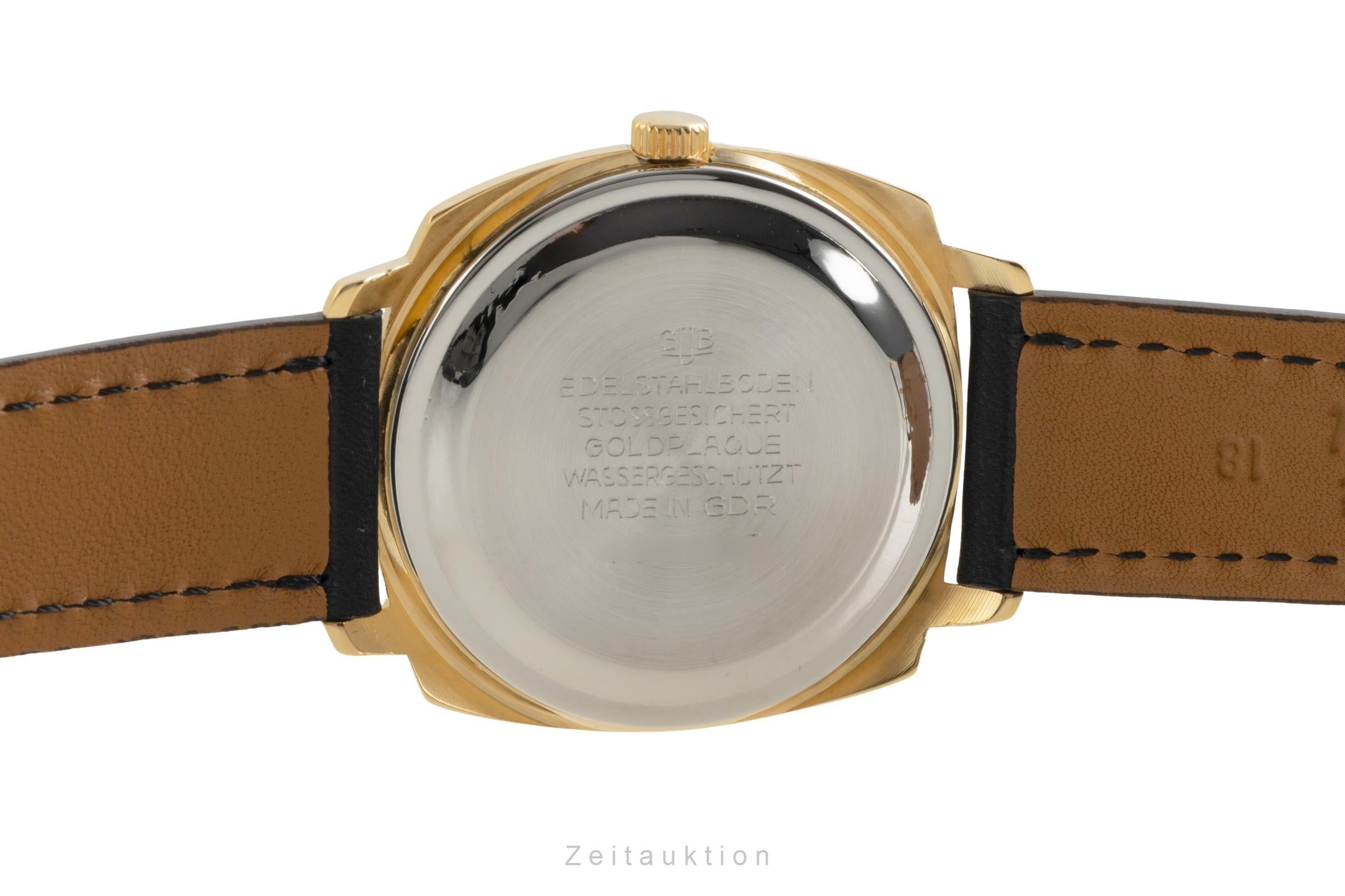 Glashütte Spezimatic latón bañado en oro automático reloj para caballeros Vintage  [2601788]