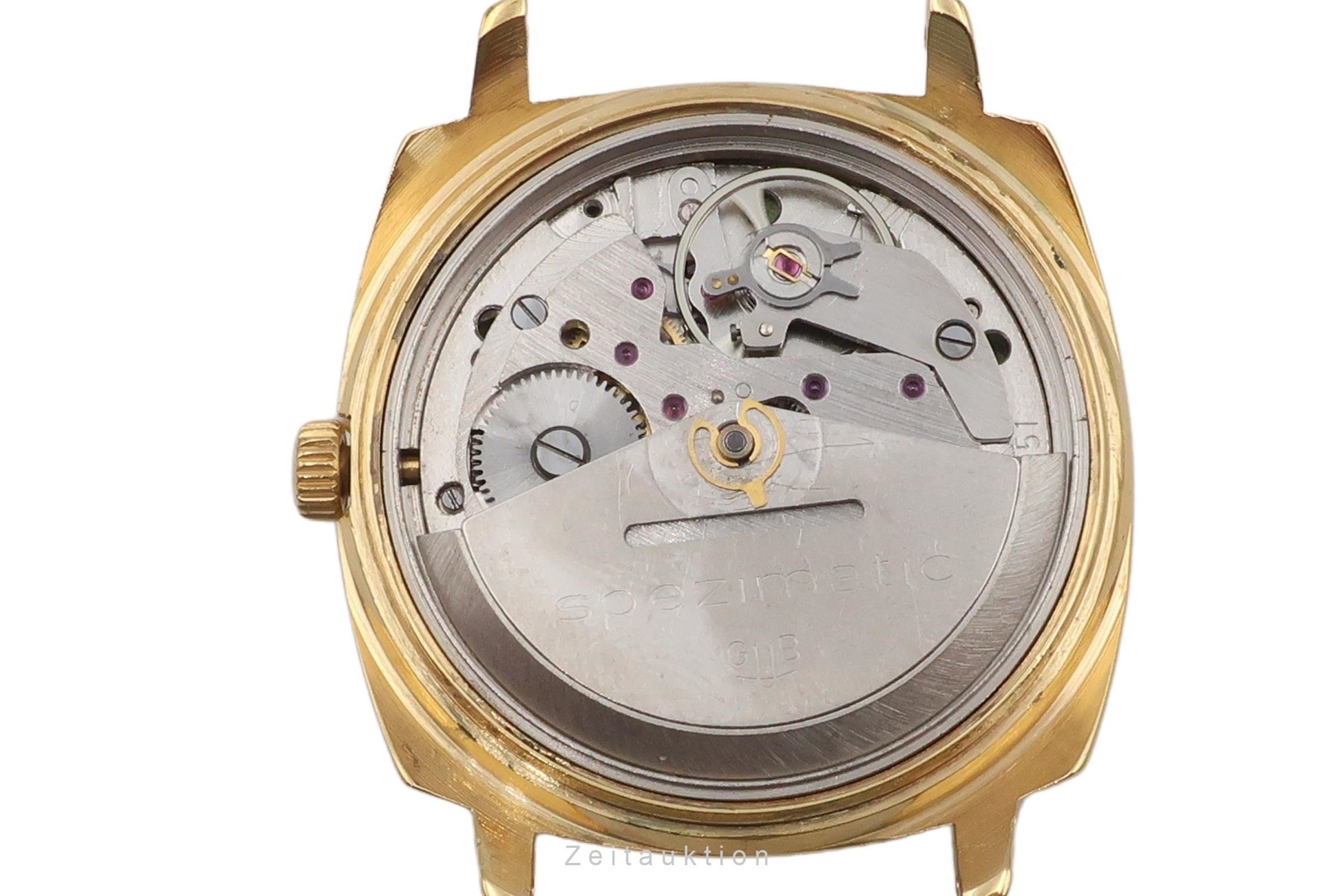 Glashütte Spezimatic latón bañado en oro automático reloj para caballeros Vintage  [2601788]