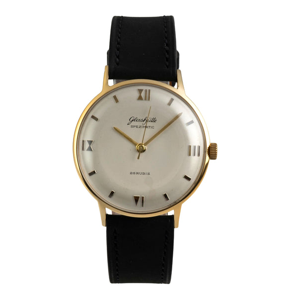 Glashütte Spezimatic latón bañado en oro automático reloj para caballeros Vintage  [2601789]