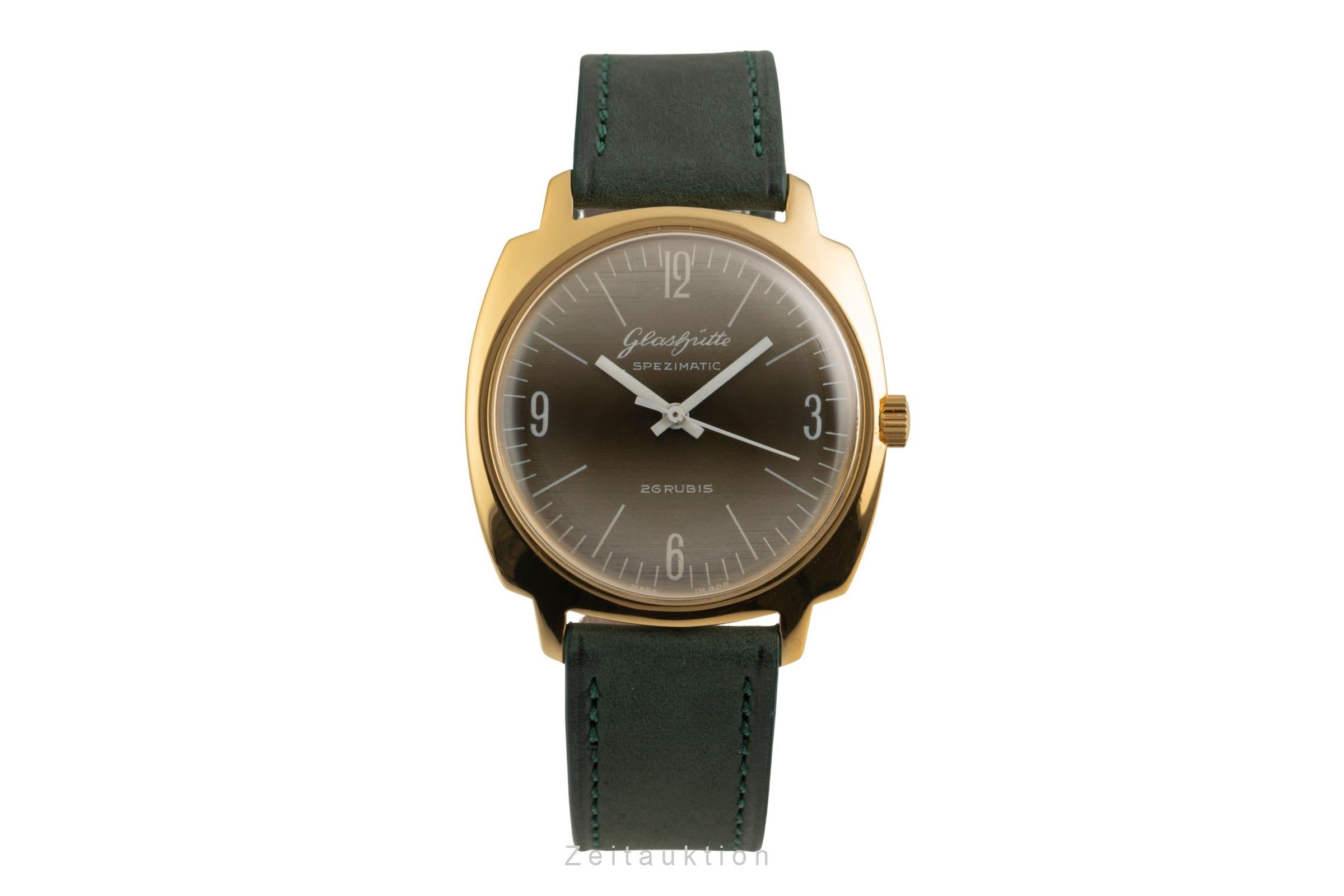 Glashütte Spezimatic latón bañado en oro automático reloj para caballeros Vintage  [2601790]