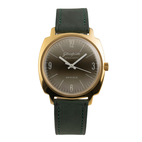 Glashütte Spezimatic latón bañado en oro automático reloj para caballeros Vintage  [2601790]