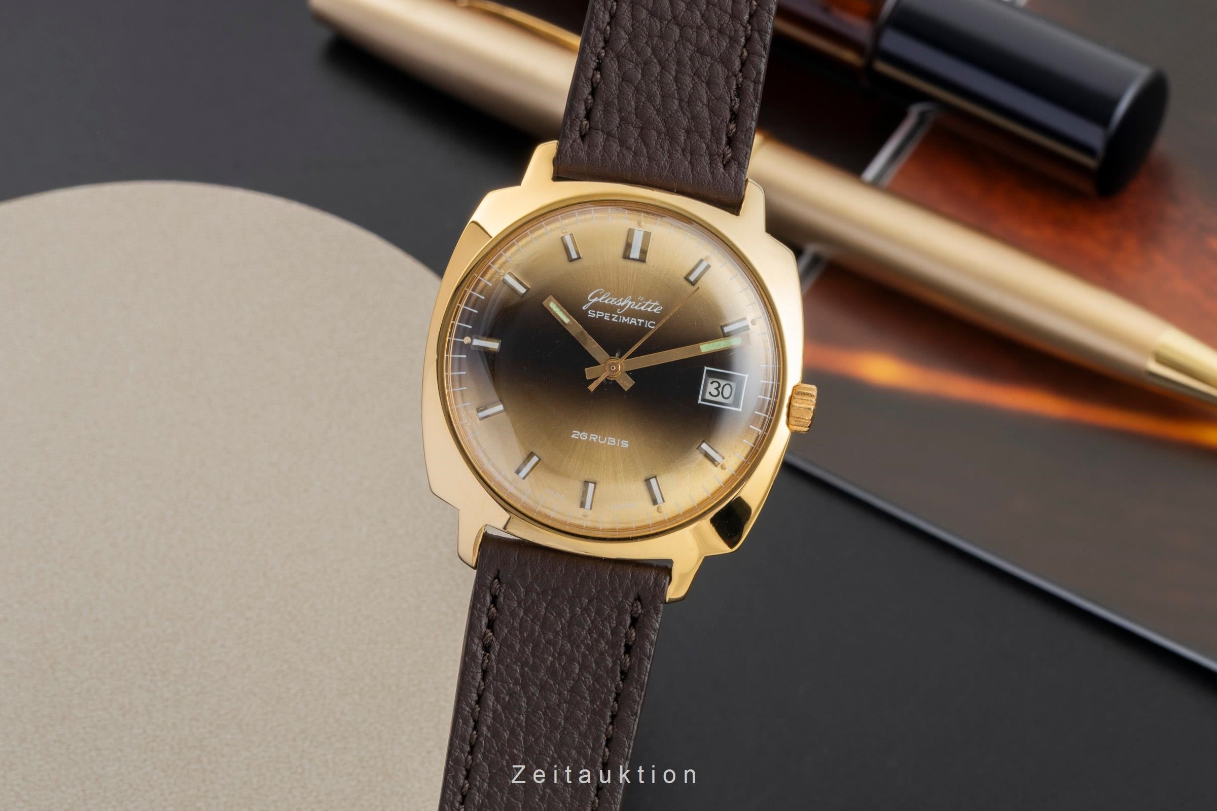 Glashütte Spezimatic gilt-brass automatic men's watch Vintage  [2601791]