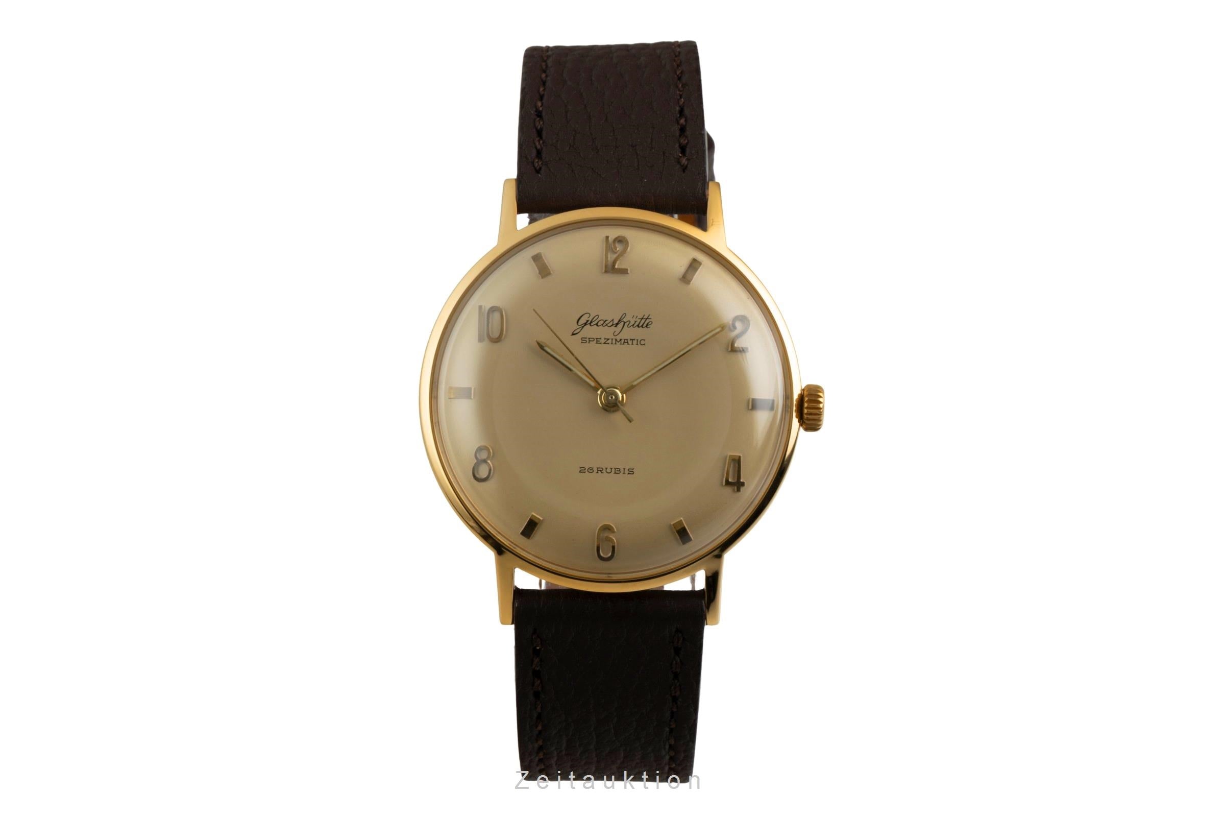 Glashütte Spezimatic latón bañado en oro automático reloj para caballeros Vintage  [2601792]
