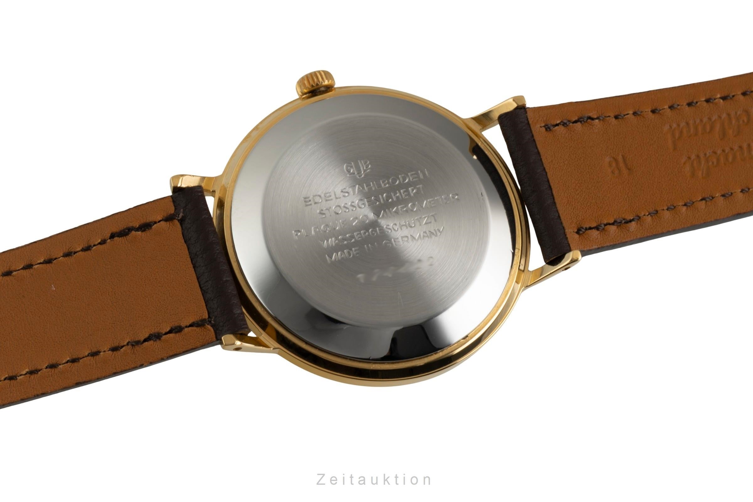 Glashütte Spezimatic latón bañado en oro automático reloj para caballeros Vintage  [2601792]