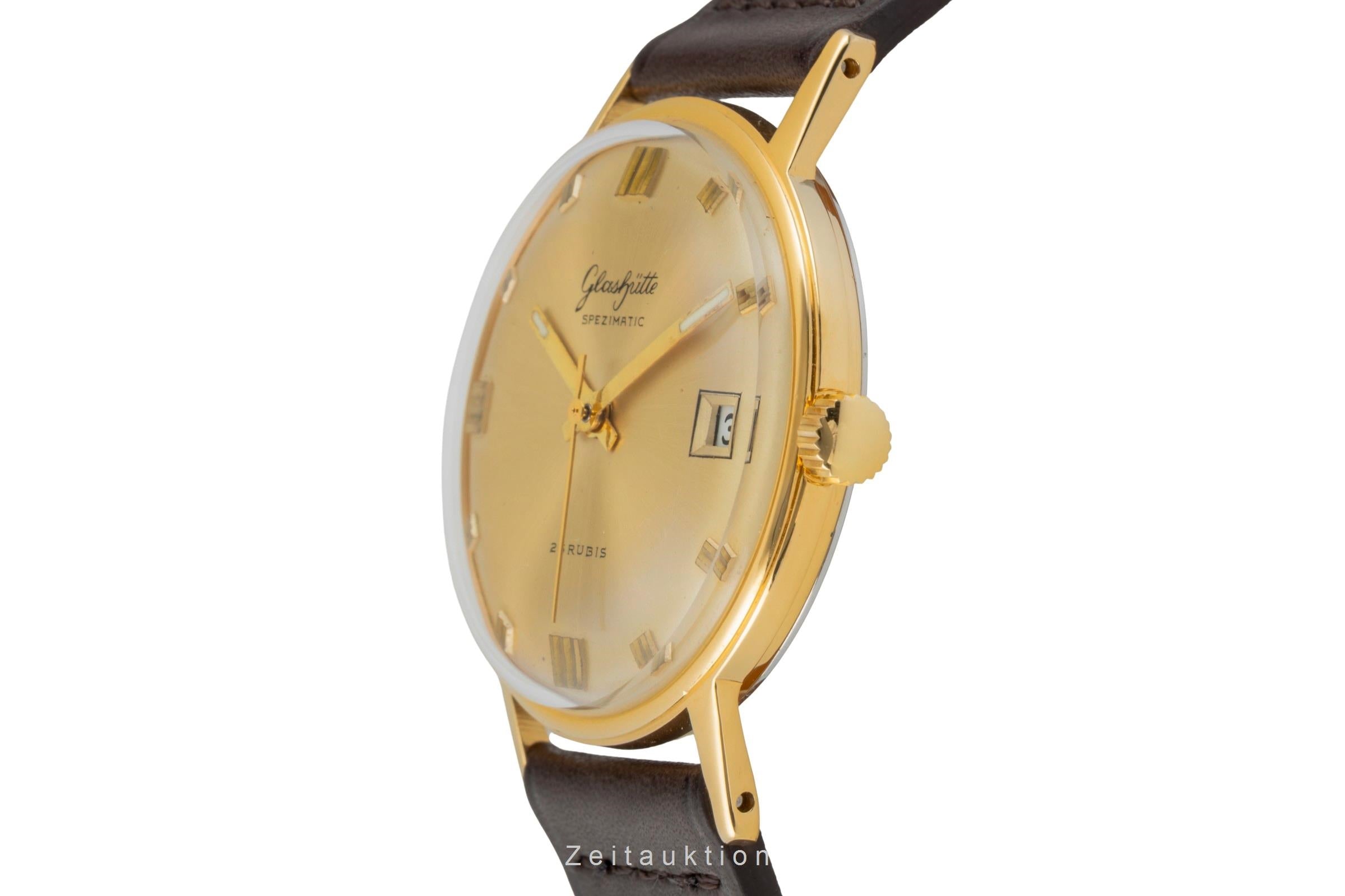 Glashütte Spezimatic latón bañado en oro automático reloj para caballeros Vintage  [2601794]