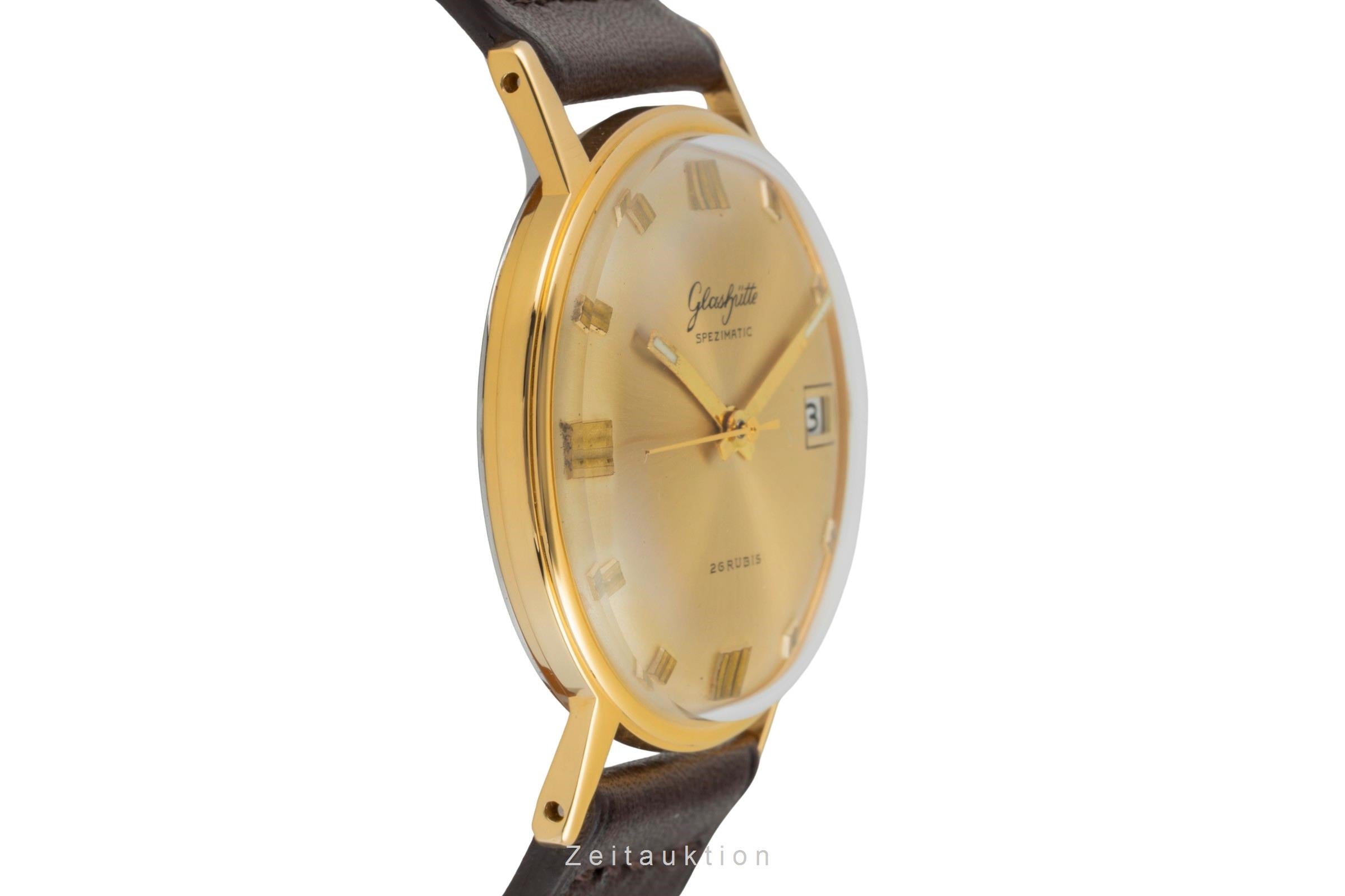 Glashütte Spezimatic latón bañado en oro automático reloj para caballeros Vintage  [2601794]