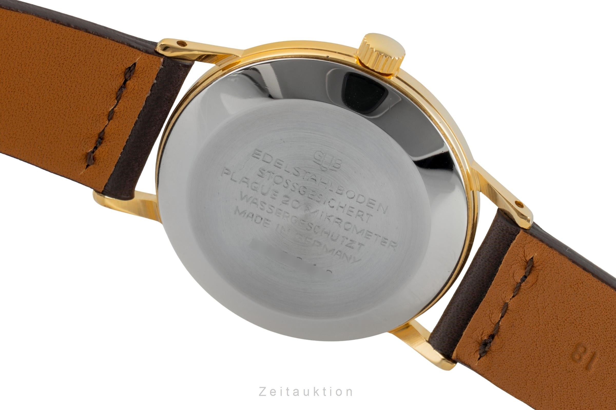 Glashütte Spezimatic latón bañado en oro automático reloj para caballeros Vintage  [2601794]