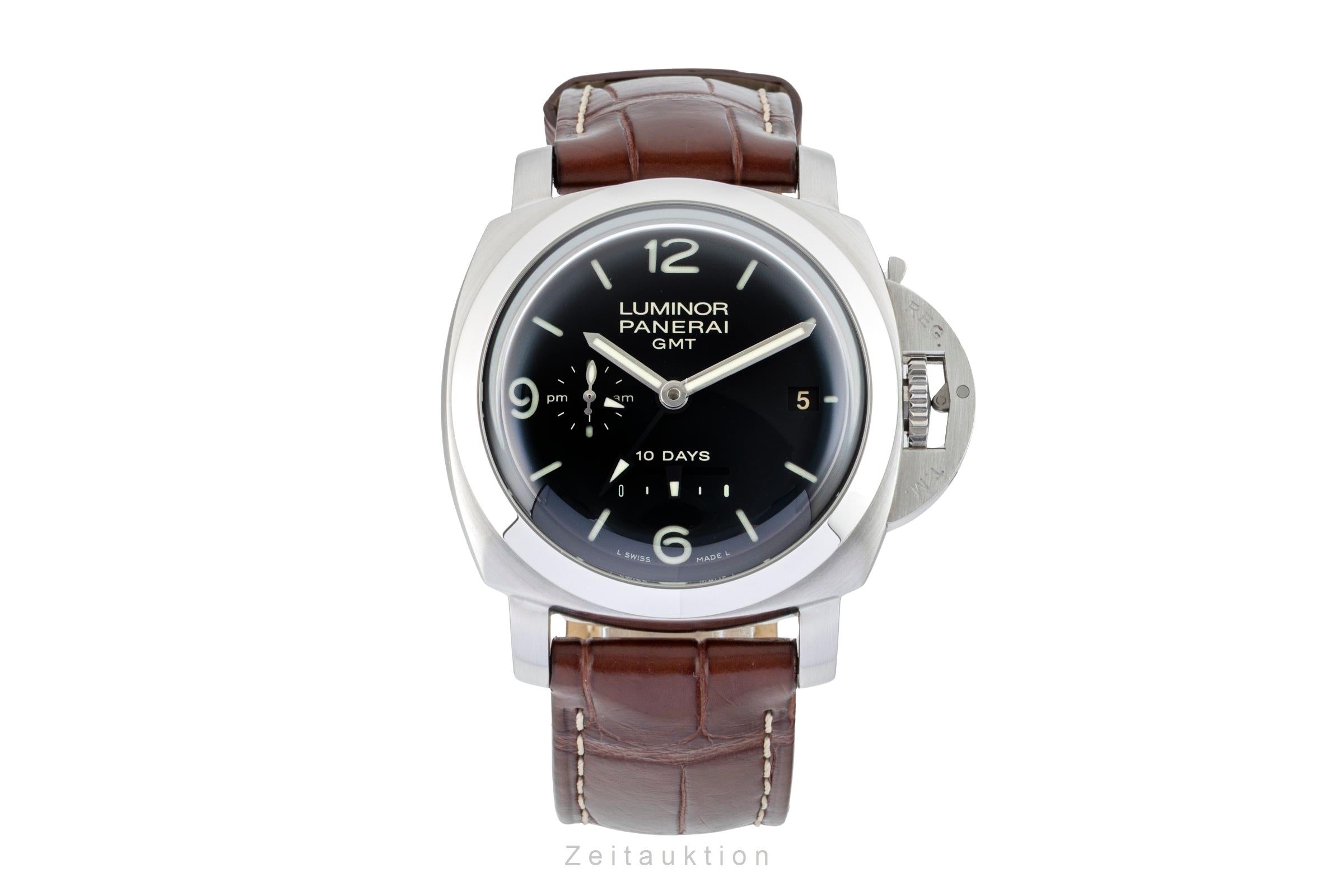 Panerai Luminor 1950 10 Days GMT Stahl Automatik Herrenuhr Ref. PAM00270 B&P [2601798]