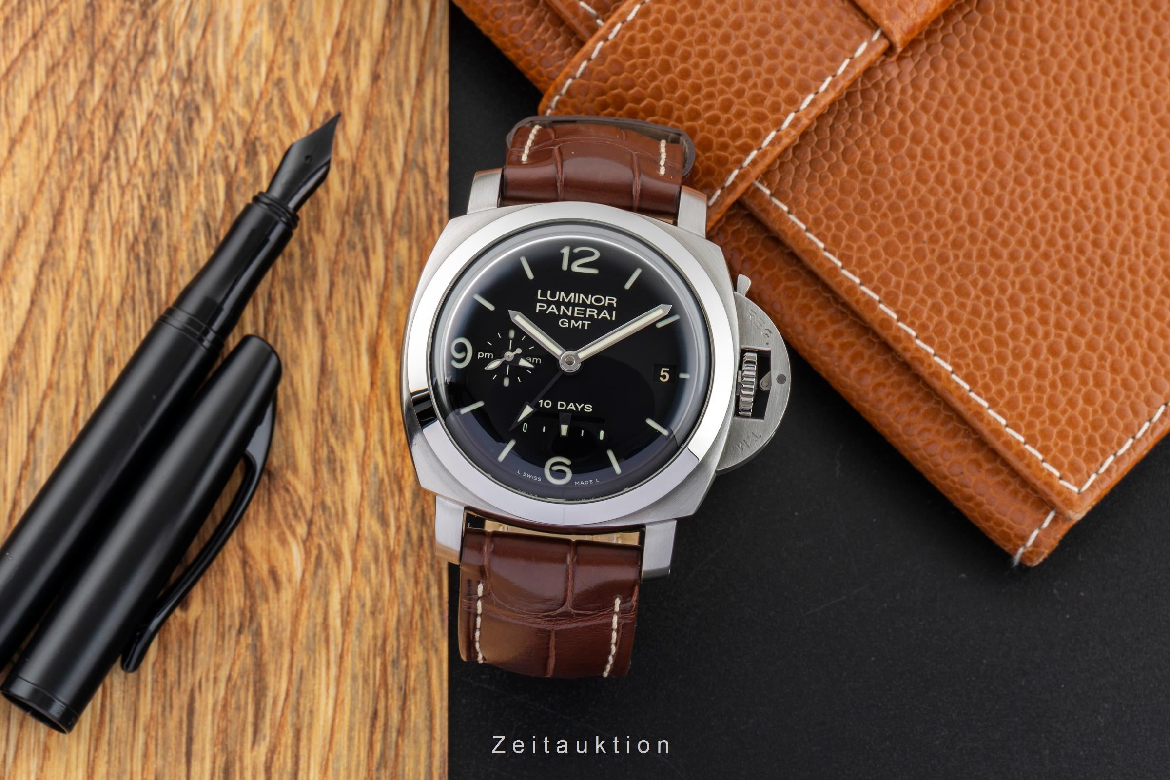 Panerai Luminor 1950 10 Days GMT Stahl Automatik Herrenuhr Ref. PAM00270 B&P [2601798]