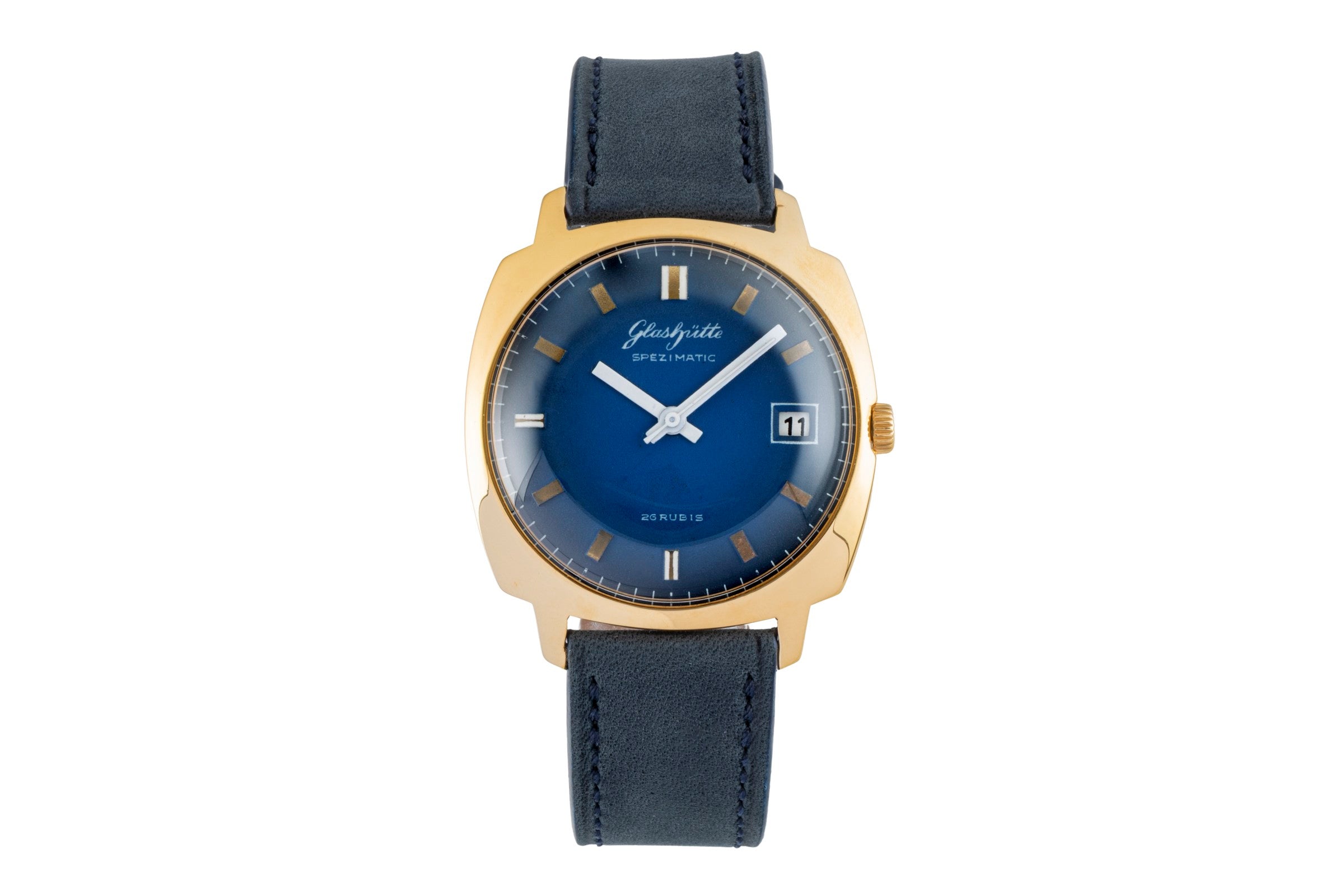 Glashütte Spezimatic laiton doré automatique montre pour hommes Vintage  [2601803]