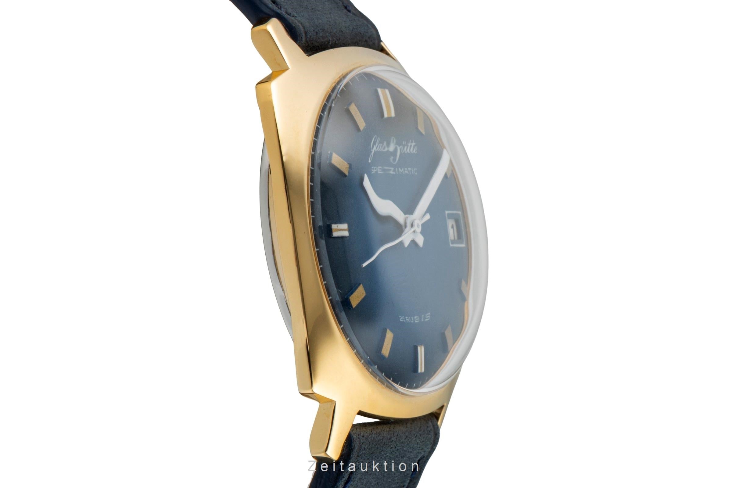 Glashütte Spezimatic latón bañado en oro automático reloj para caballeros Vintage  [2601803]