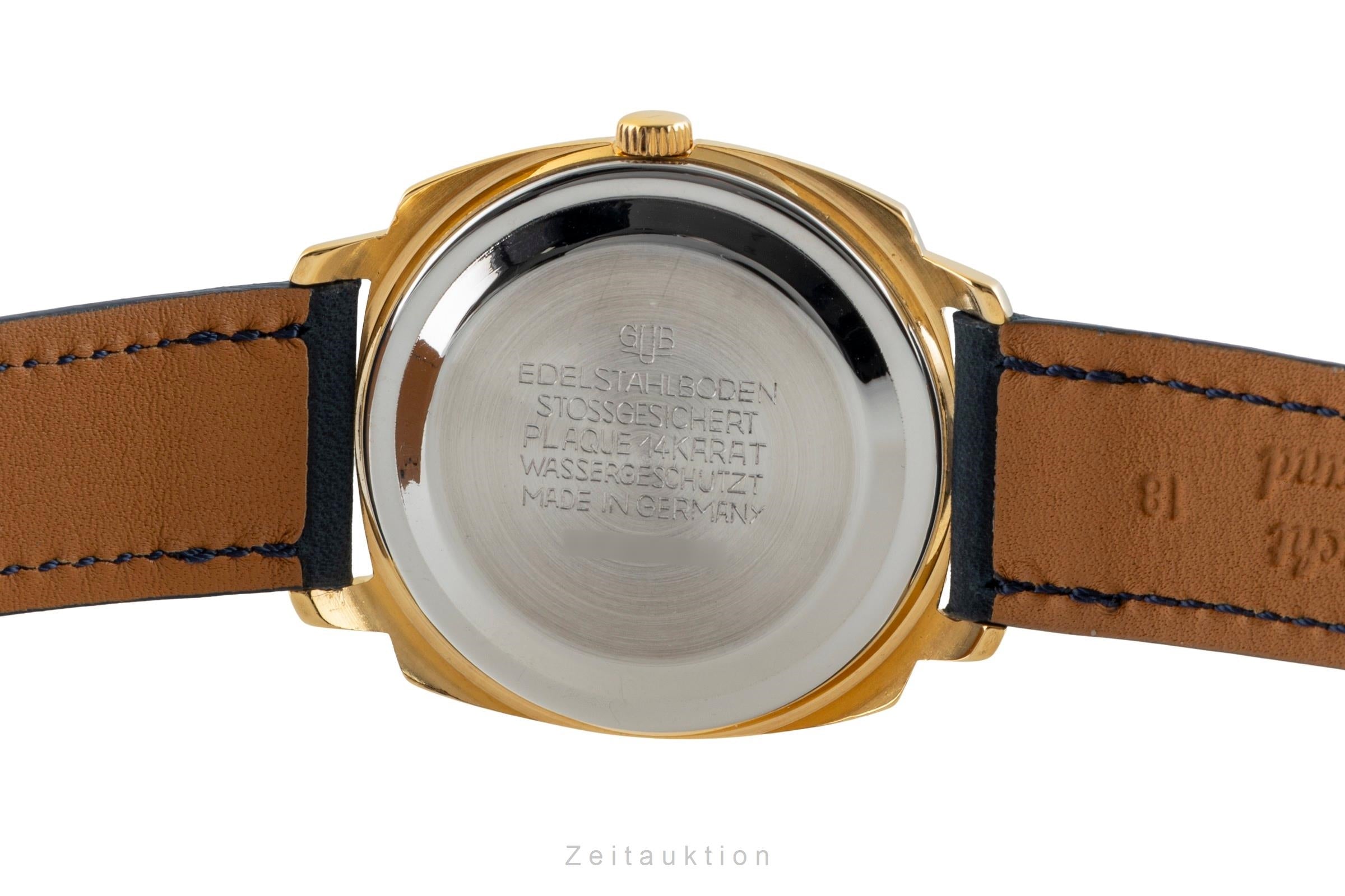 Glashütte Spezimatic latón bañado en oro automático reloj para caballeros Vintage  [2601803]