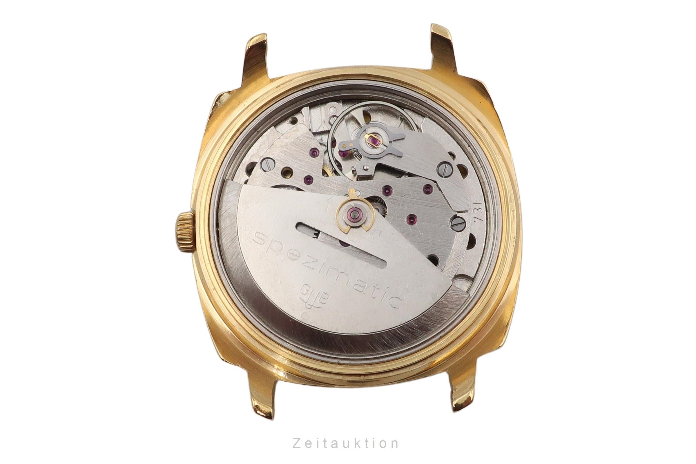 Glashütte Spezimatic latón bañado en oro automático reloj para caballeros Vintage  [2601803]