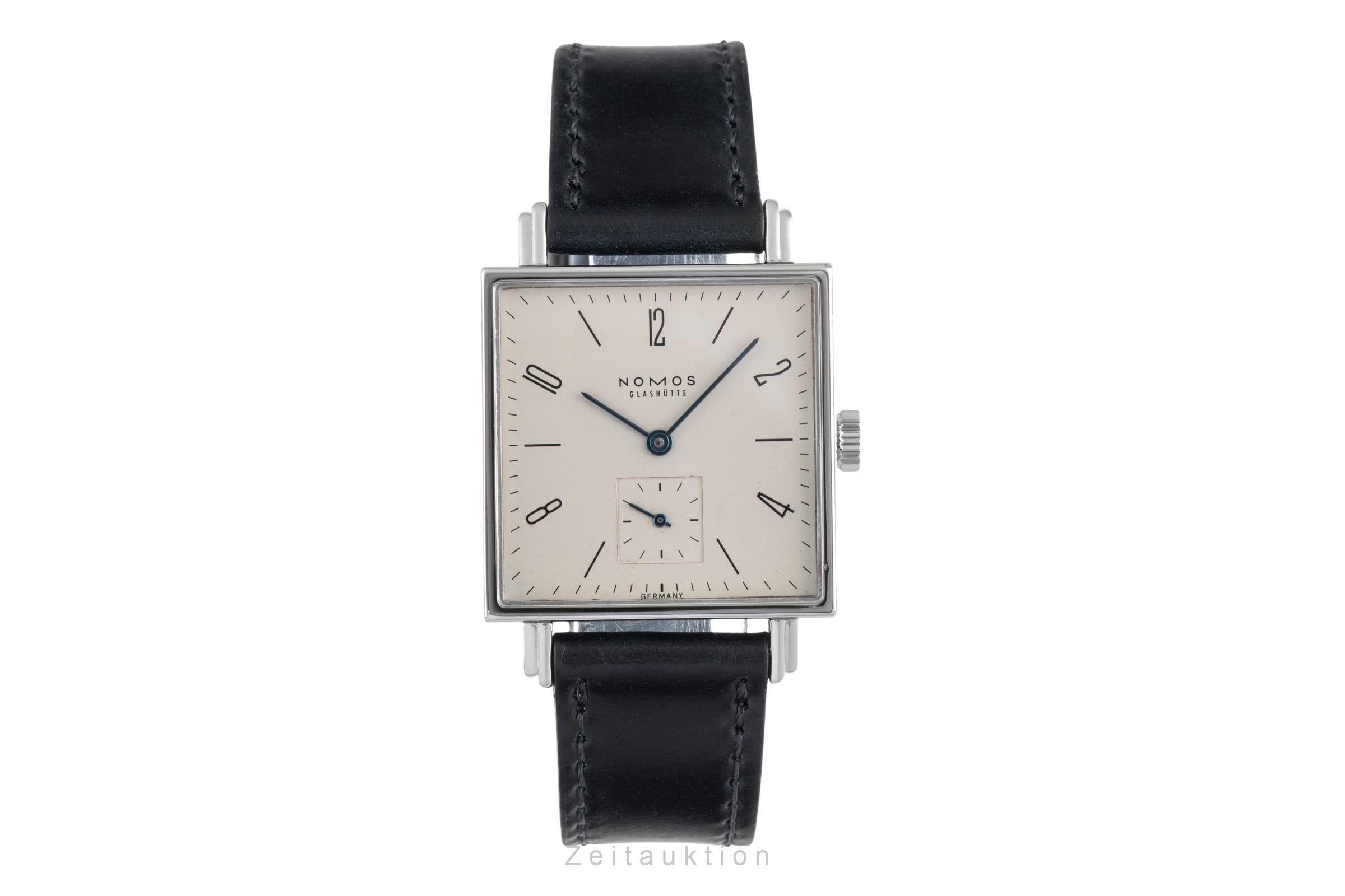 Nomos Tetra Edelstahl Handaufzug Sub Seconde Herrenuhr Ref. 408  [2601807]