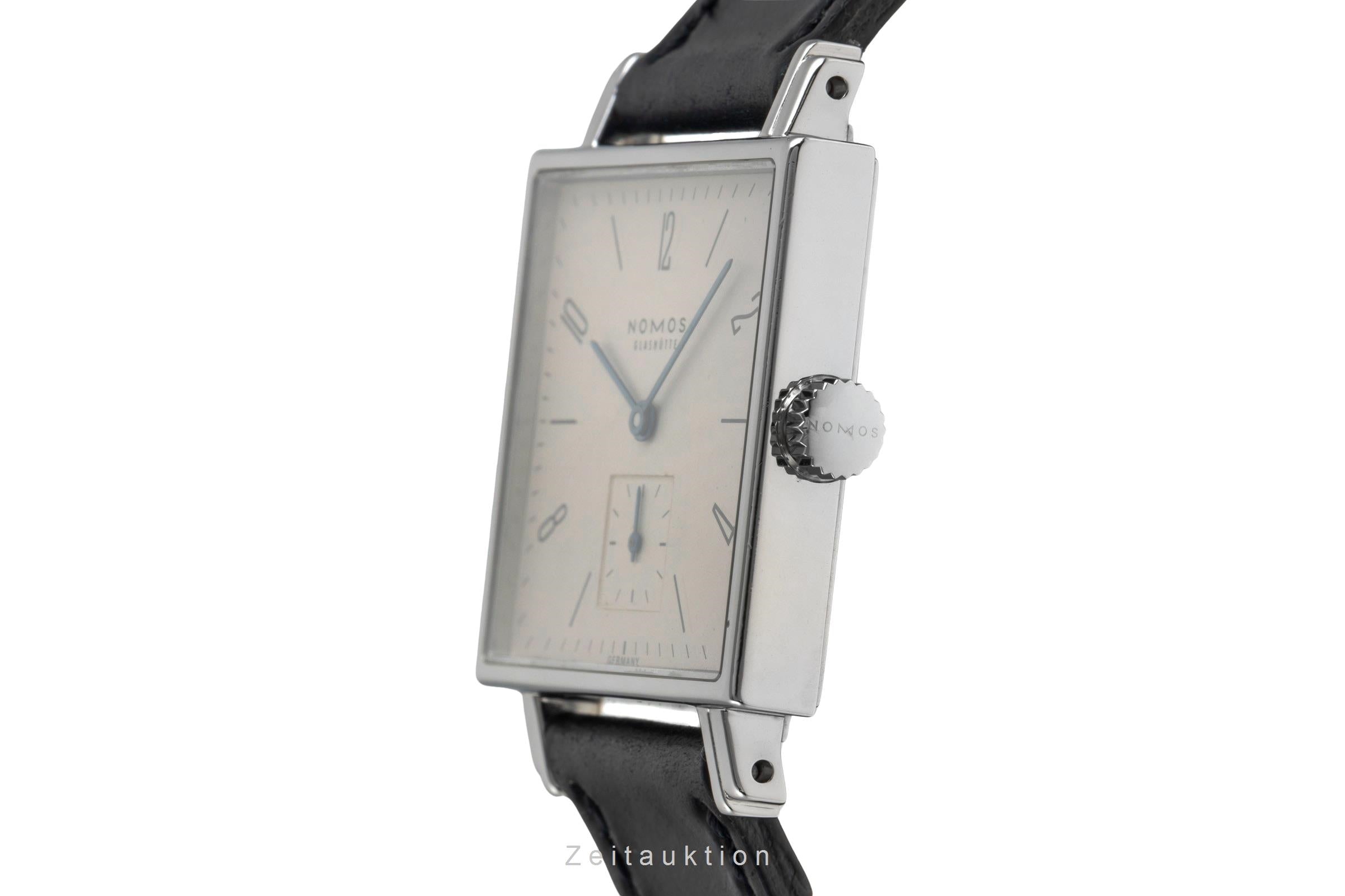 Nomos Tetra Edelstahl Handaufzug Sub Seconde Herrenuhr Ref. 408  [2601807]