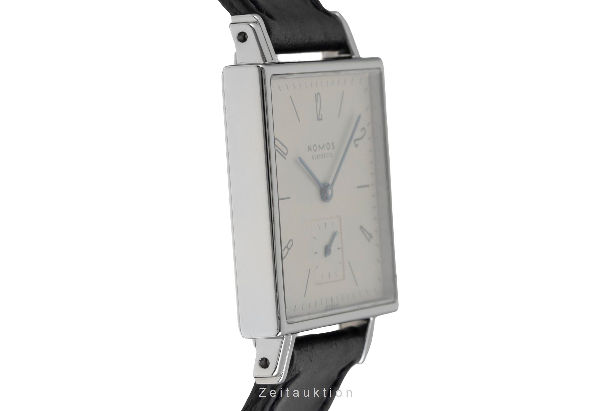 Nomos Tetra Edelstahl Handaufzug Sub Seconde Herrenuhr Ref. 408  [2601807]