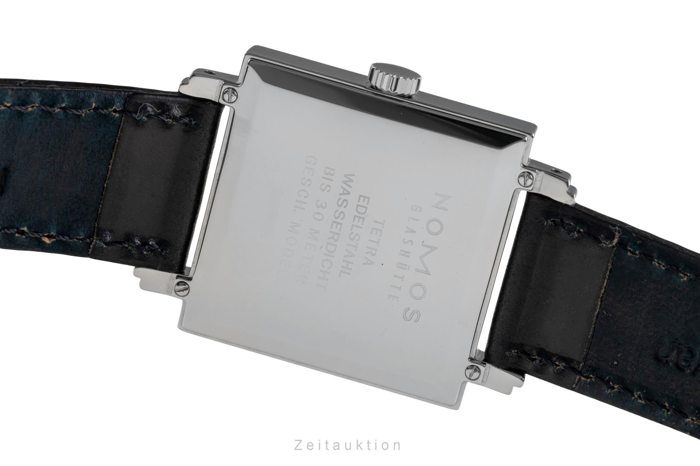 Nomos Tetra Edelstahl Handaufzug Sub Seconde Herrenuhr Ref. 408  [2601807]