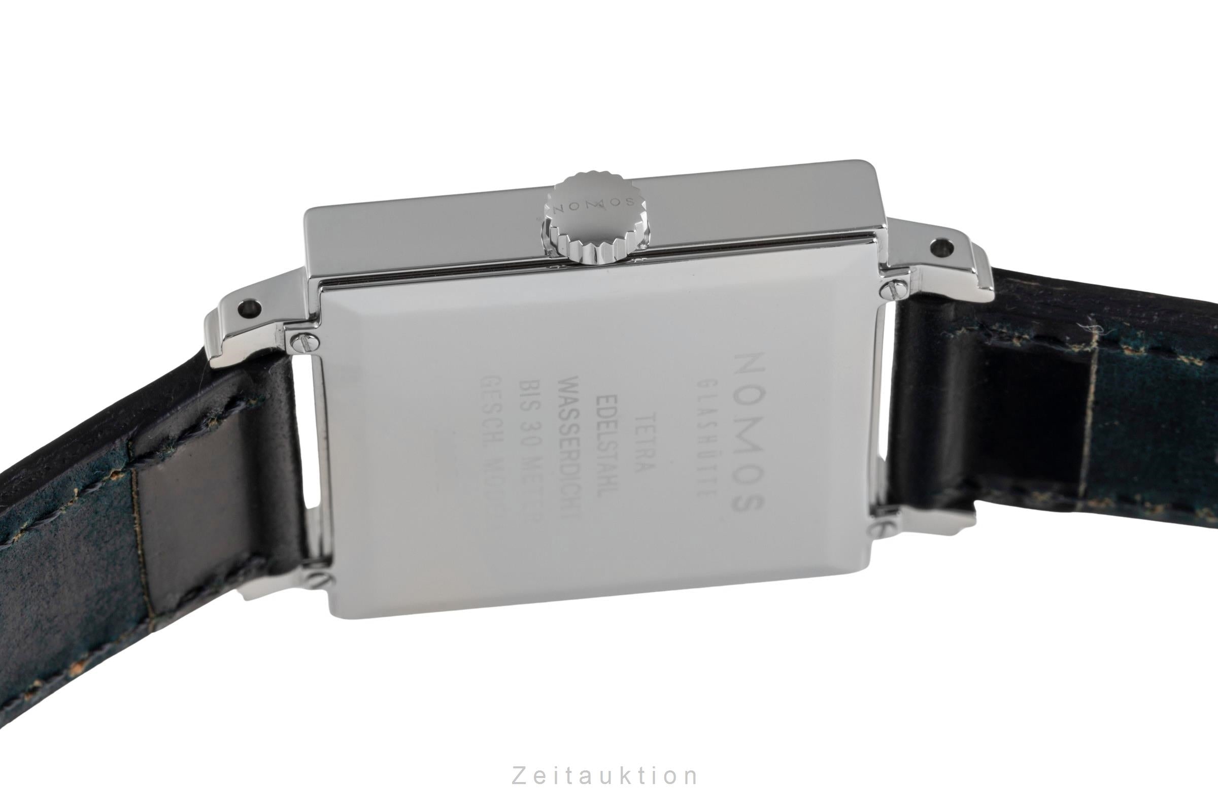 Nomos Tetra Edelstahl Handaufzug Sub Seconde Herrenuhr Ref. 408  [2601807]