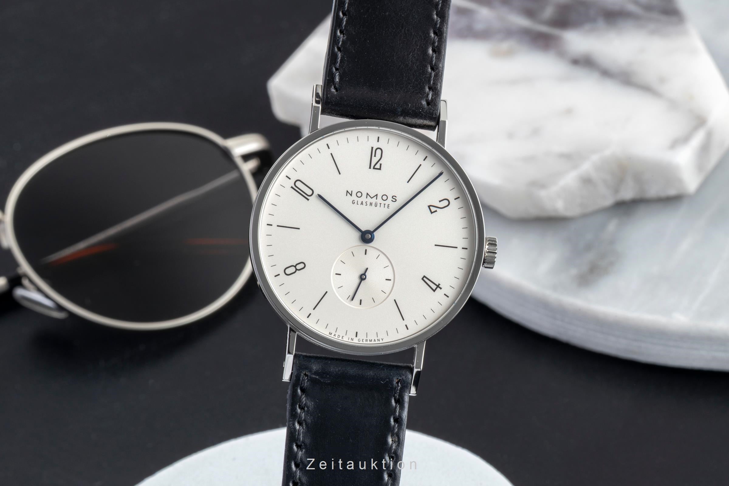 NOMOS Tangente 38 Stahl Handaufzug Herrenuhr Ref. 164 Box & Papiere 2025 [2601813]