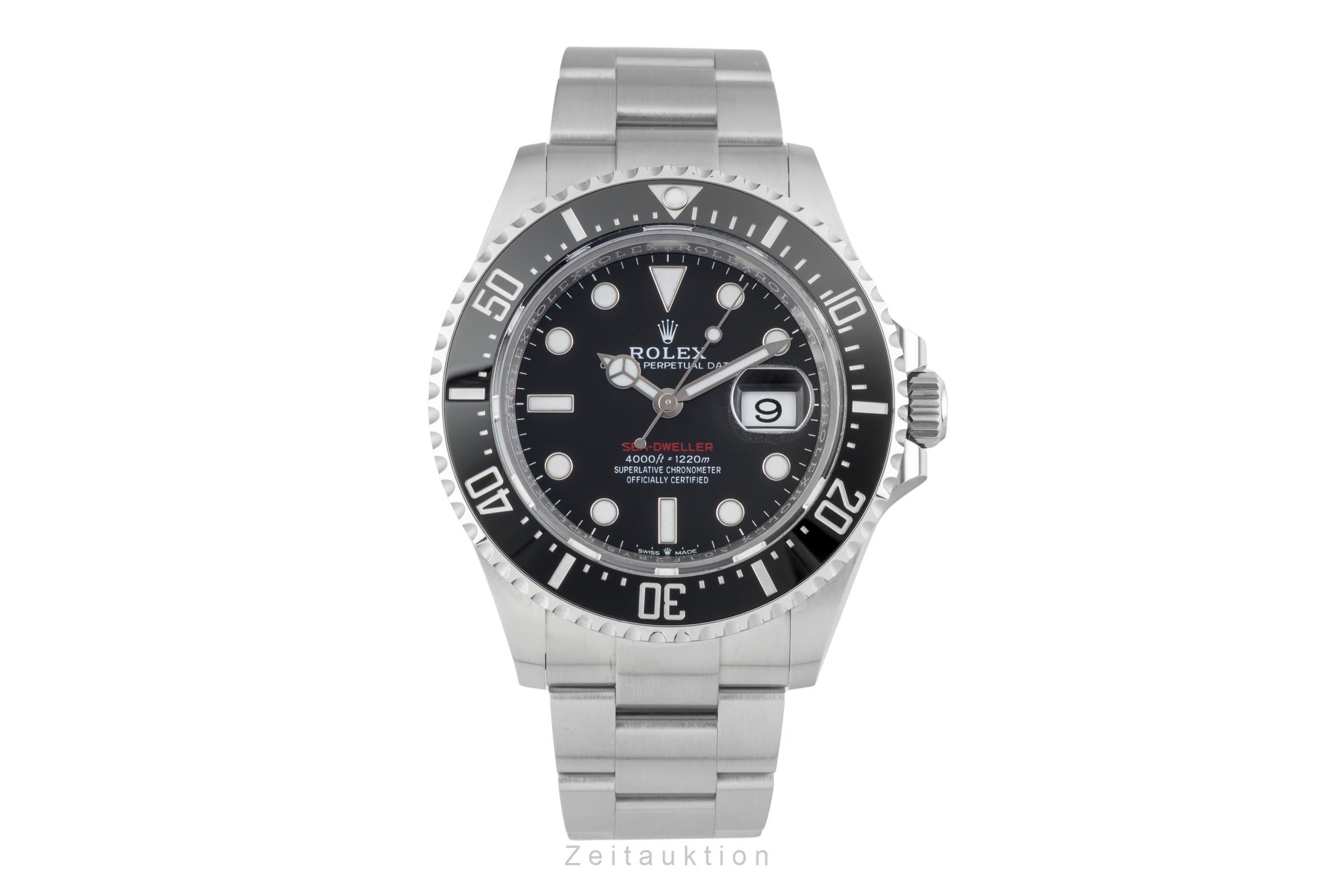 Rolex Sea-Dweller Single Red Edelstahl Herrenuhr Oyster Ref. 126600 B&P 2022 [2601819]