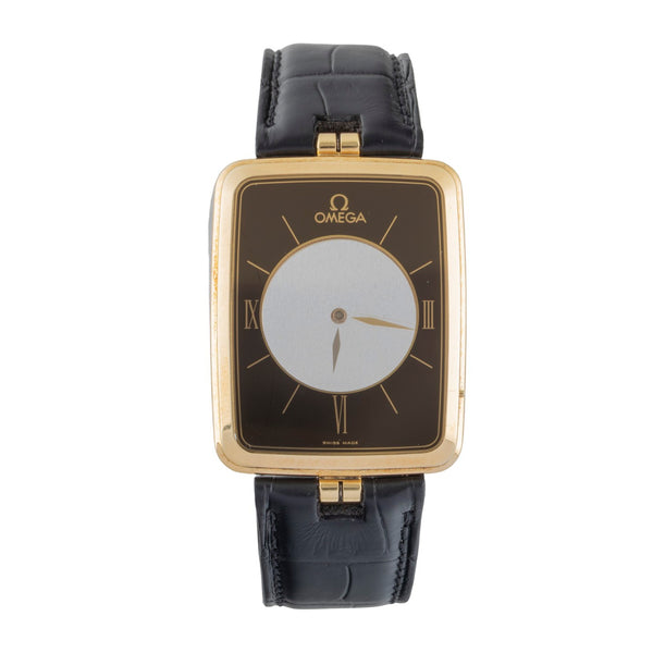 Omega La Magique 18k Gold Quarz Herrenuhr Ref. 191.8523 Vintage Defekt  [2601823]