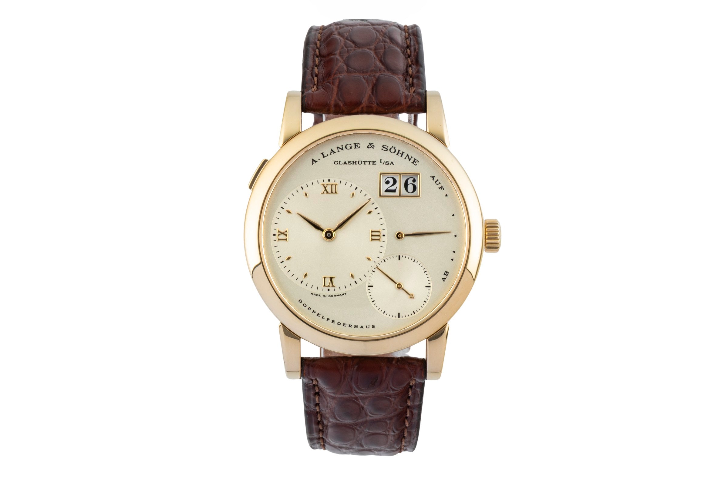 A. Lange & Söhne Lange 1 18 ct gold manual winding men's watch 101.021  [2601825]